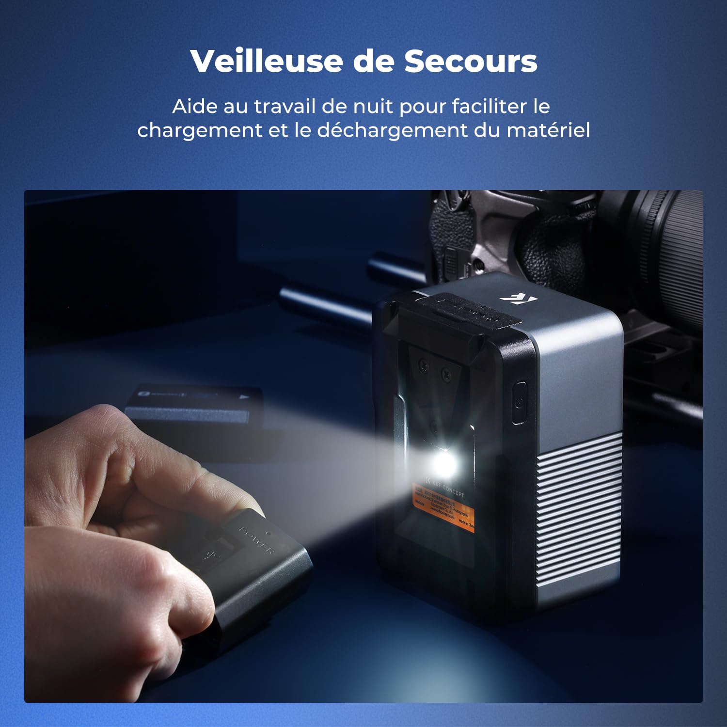K&F CONCEPT 99Wh Batterie V Mount avec 100W Charge Rapide PD, 14.8V/6700mAh Mini Batterie V Lock avec DC/D-Tap/Double USB-C/USB-A/Écran TFT/Câble de Charge 240 W pour Camera, Caméscope, Moniteur