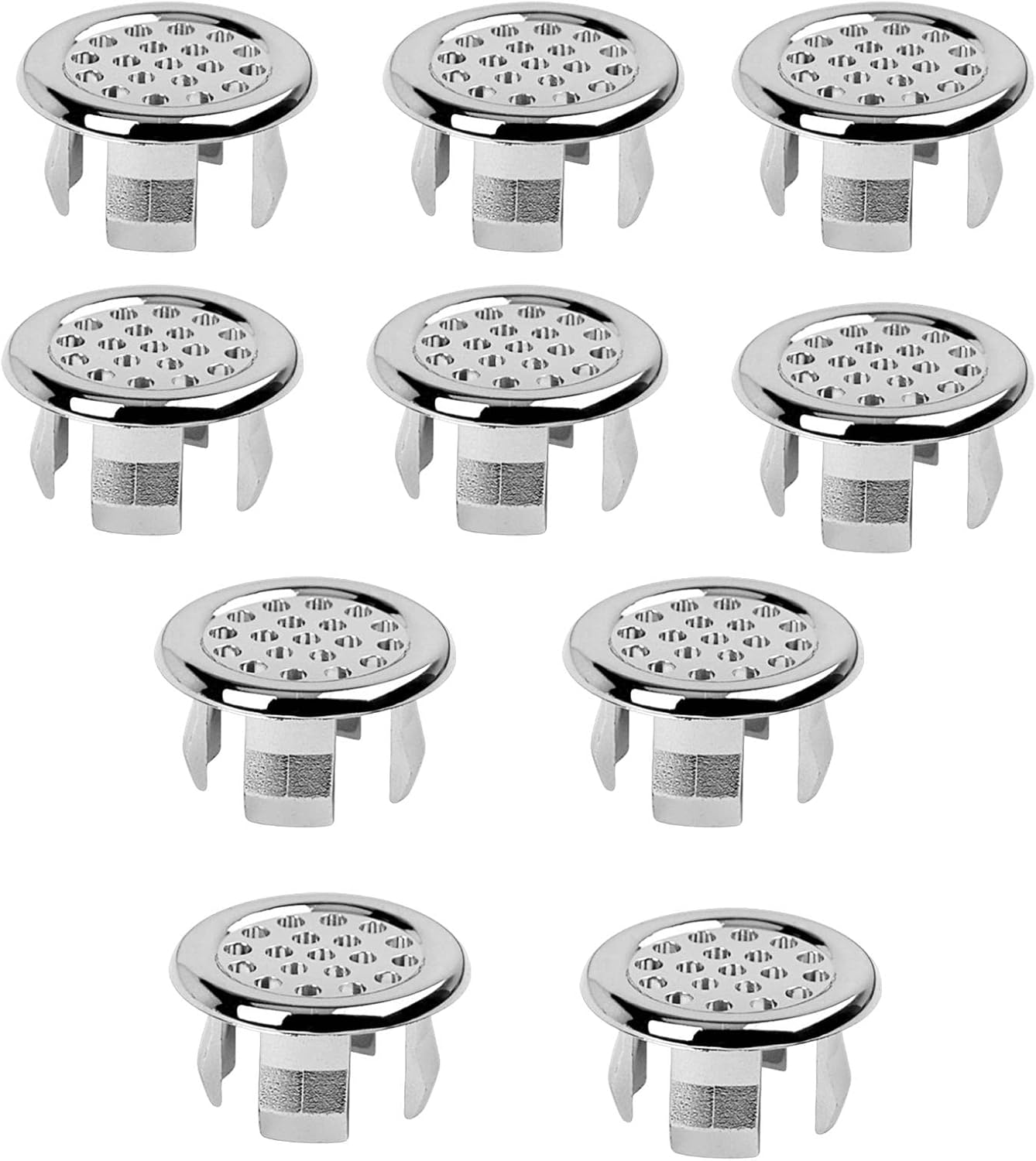 10x Bathroom Sink Overflow Trim Ring,Overflow Drain Cover Round Basin