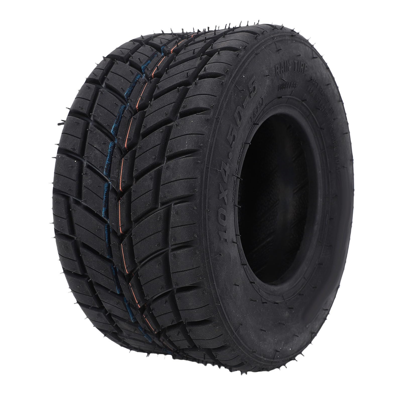 Pneumatico per Ruota Anteriore Go Kart, Pneumatico per Ruota Tubeless in Gomma ATV UTV 10x4.50-5, Battistrada Antiscivolo a 4 Strati Stabilità per l'uso in Pioggia per Cerchio Anteriore Go