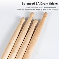 Vista 3 de Baquetas de tambor 5A de madera de arce 1 par