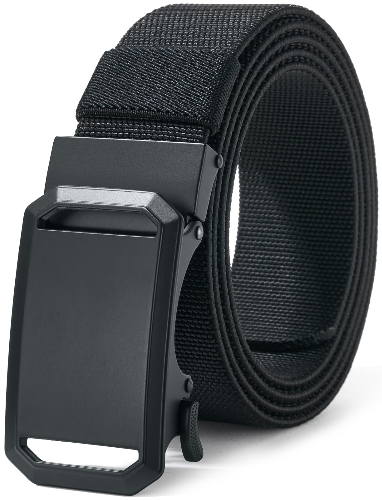 LionVII Men's Elastic Stretch Belt with alloy ratchet buckle