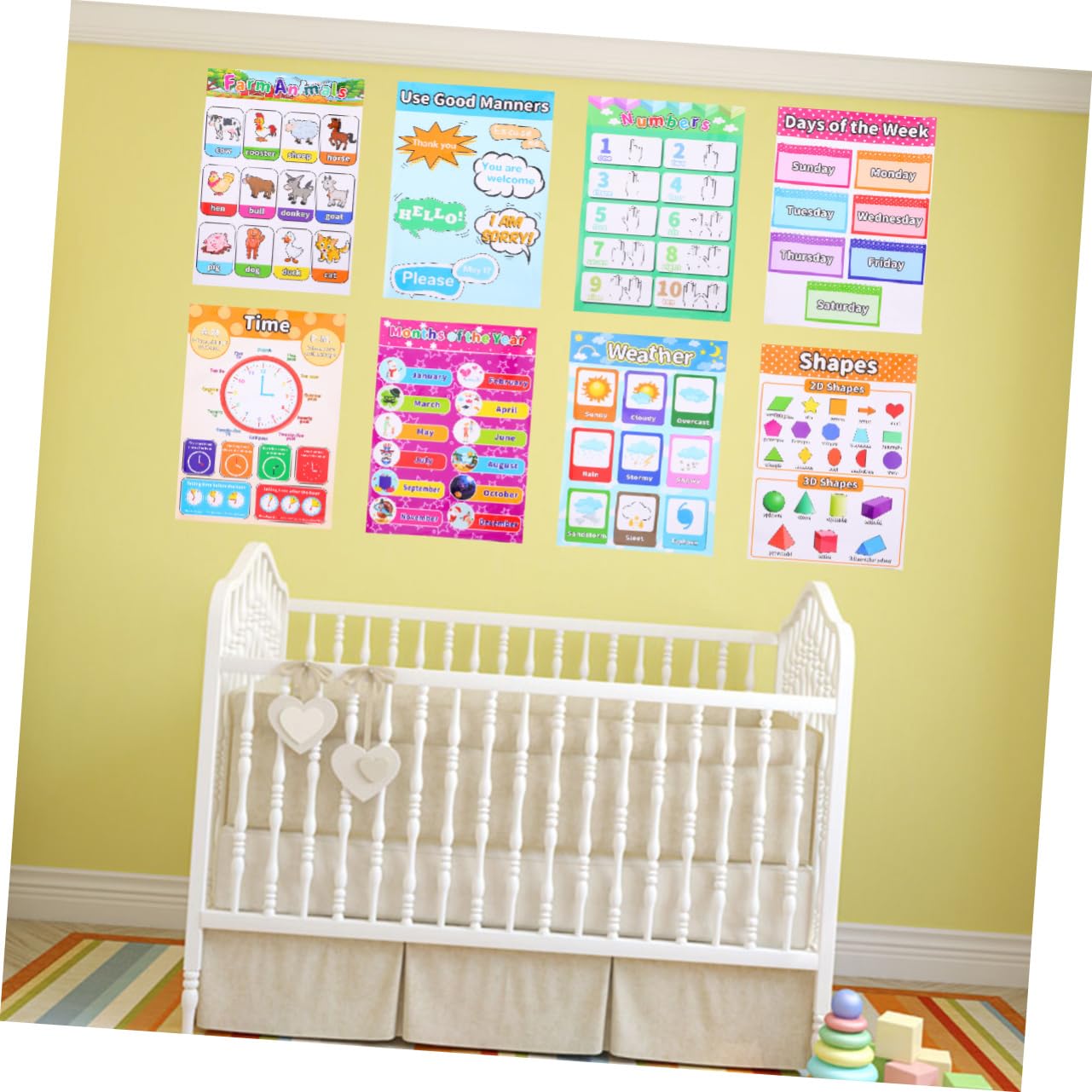 14 Affiches Éducatives En Anglais Pour Maternelle - Posters Faciles à Coller, Apprentissage Enfants - 7