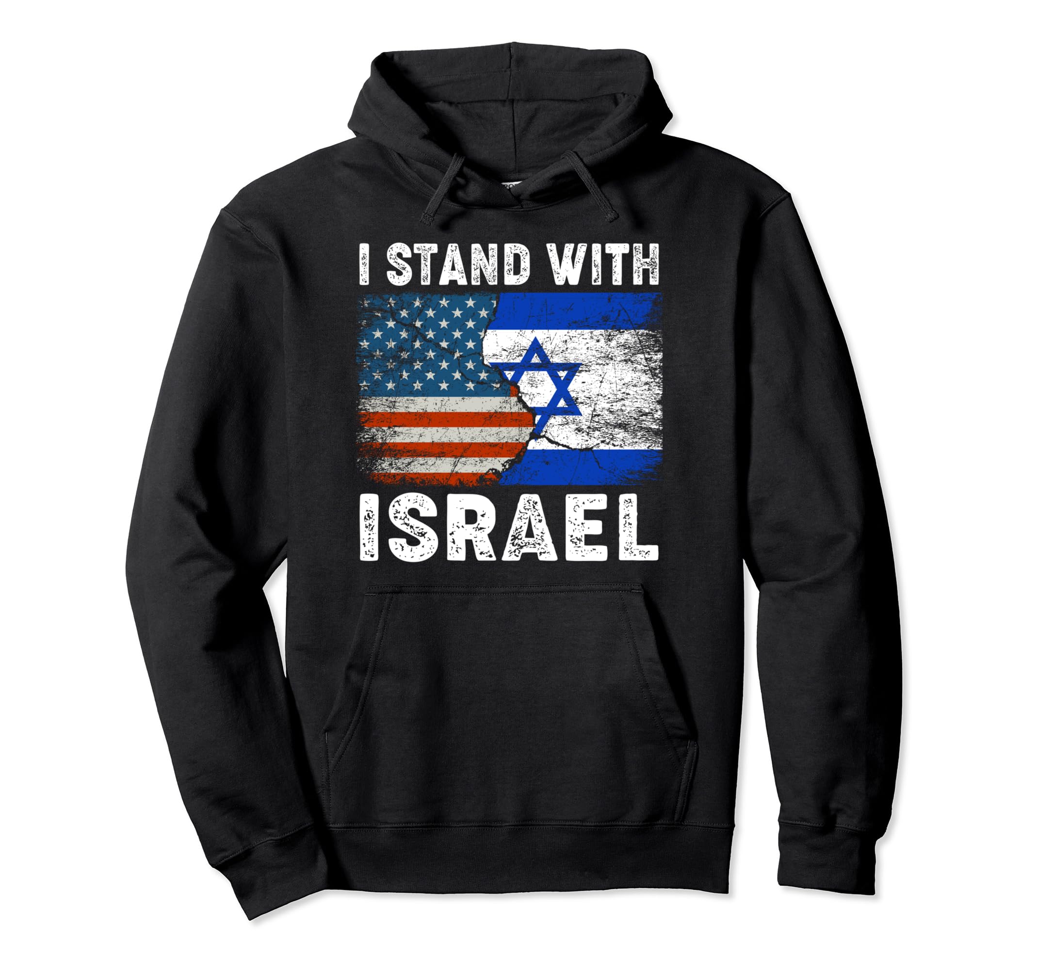 Buy Support Israel I Stand With Israel Israeli US Pullover Hoodie