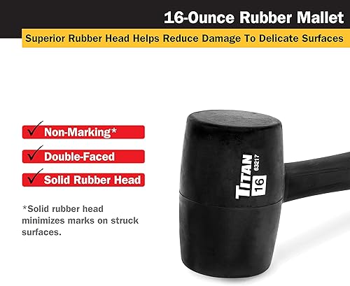 Miniatura 7 de Titan 63220 Juego de mazos de goma de 2 piezas  Incluye 16oz y 32oz
