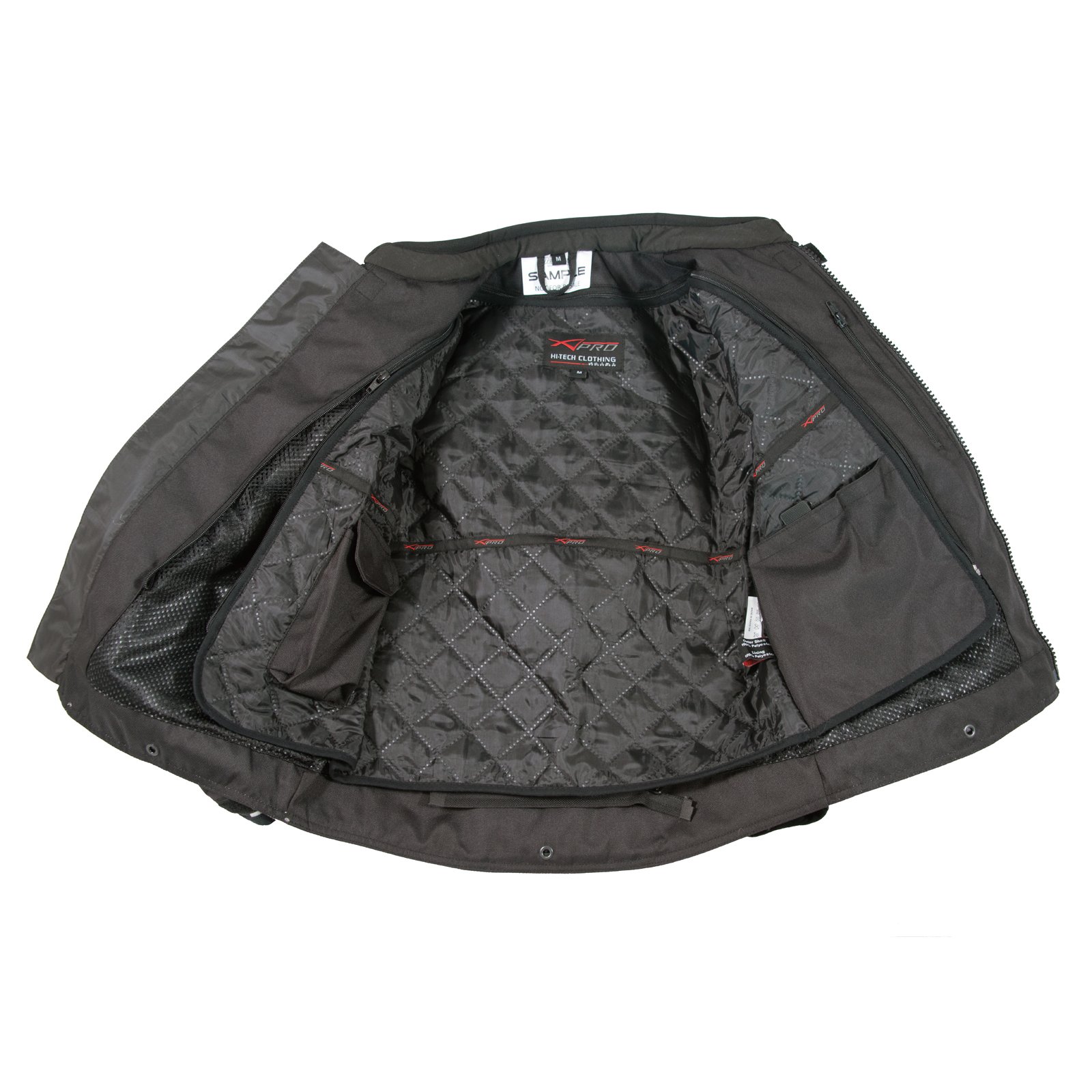 A-Pro Textil Motorrad Jacke Wasserdichte CE Protektoren Reflektirende Grau 2X