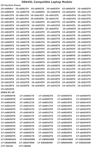 Miniatura 3 de HP SR04XL - Batería para portátil HP Pavilion Power 15-CB000, Gaming 15-CX000, OMEN 15-CE000,15-DC000,15-DC0000,17-CB0000 PN: 917678-271 917724-855
