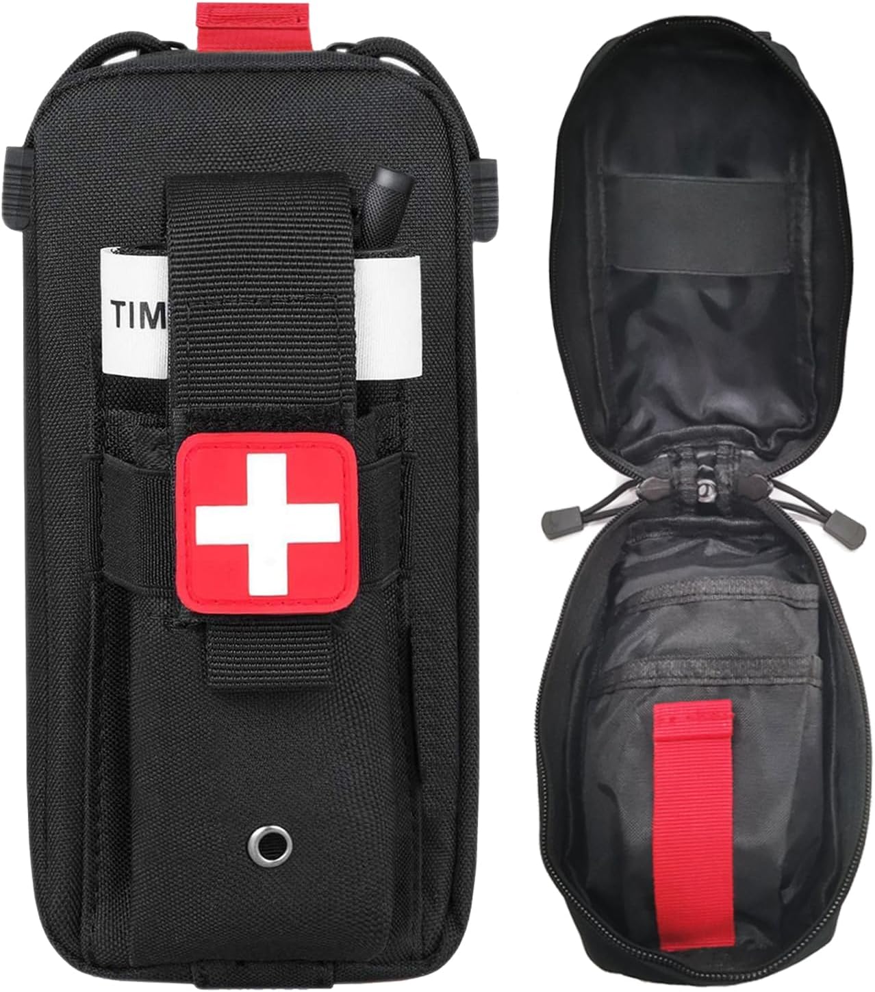 Tourniquet Holder, Small Trauma Portable Tactical First Aid Pouch with Molle System IFAK Medical Pouch, Emergency EMT Med Kit for Camping and Hiking (Black) Tourniquet Holder, Small Trauma Portable Tactical First Aid Pouch with Molle System IFAK Medical Pouch, Emergency EMT Med Kit for Camping and Hiking (Black)