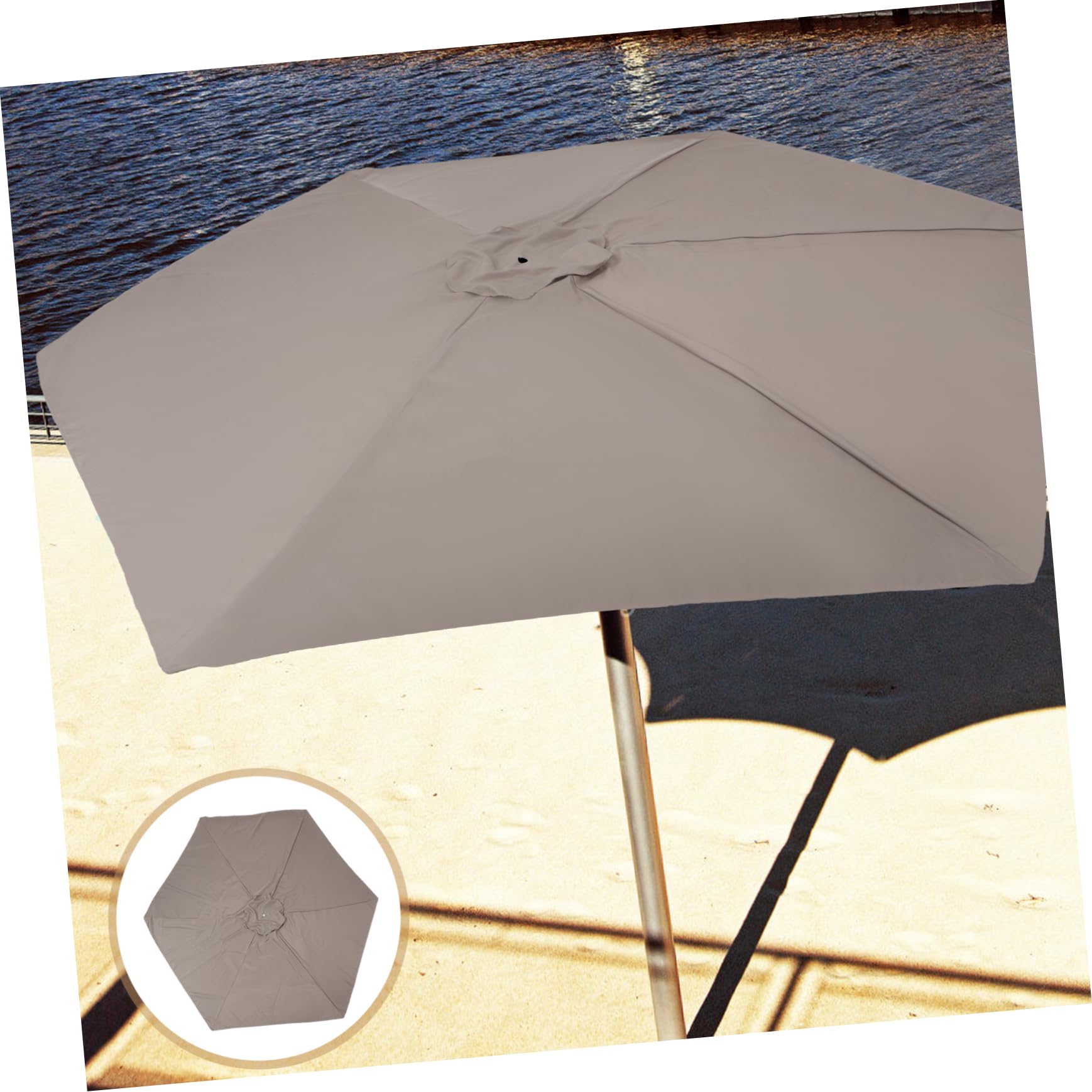 Parasol Ogrodowy z Wymiennym Daszkiem i Odporny Promieniowanie Uv Idealny Do Patio i Kawiarni Stylowy Dodatek Do Przestrzeni Świeżym Powietrzu