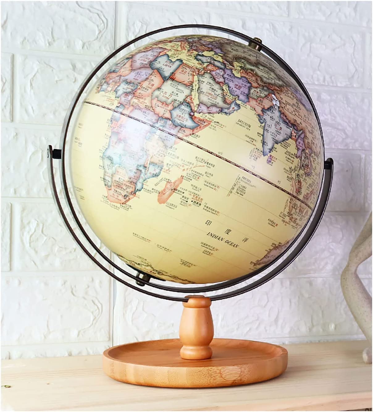Innowacyjny globus podświetlany globus drewniana podstawa globusy 25 cm globus hd łatwe do odczytania Led geograficzne globusy zabawa edukacja