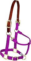 Vista 13 de Weaver Equine Breakaway Horse Halter, Supple Leather Crown, Adjustable Brass Throat Snap Halters for Horses, Equine Tack