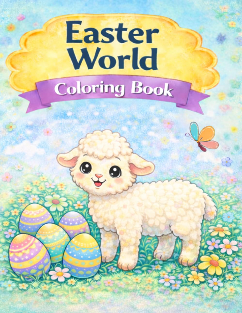 Cute Easter Farm Animals Coloring Book for Kids (Easter World Coloring Books)