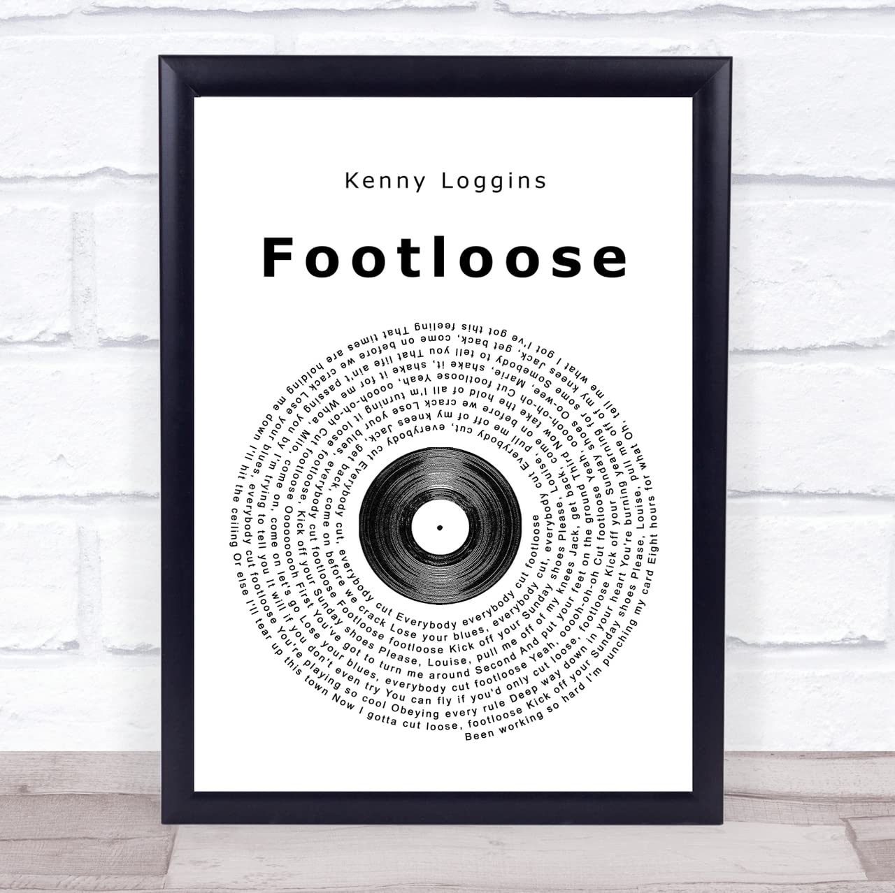 Amazon.com: Footloose Vinyl Record Song Lyric Quote Wall Art Gift Print :  Home & Kitchen