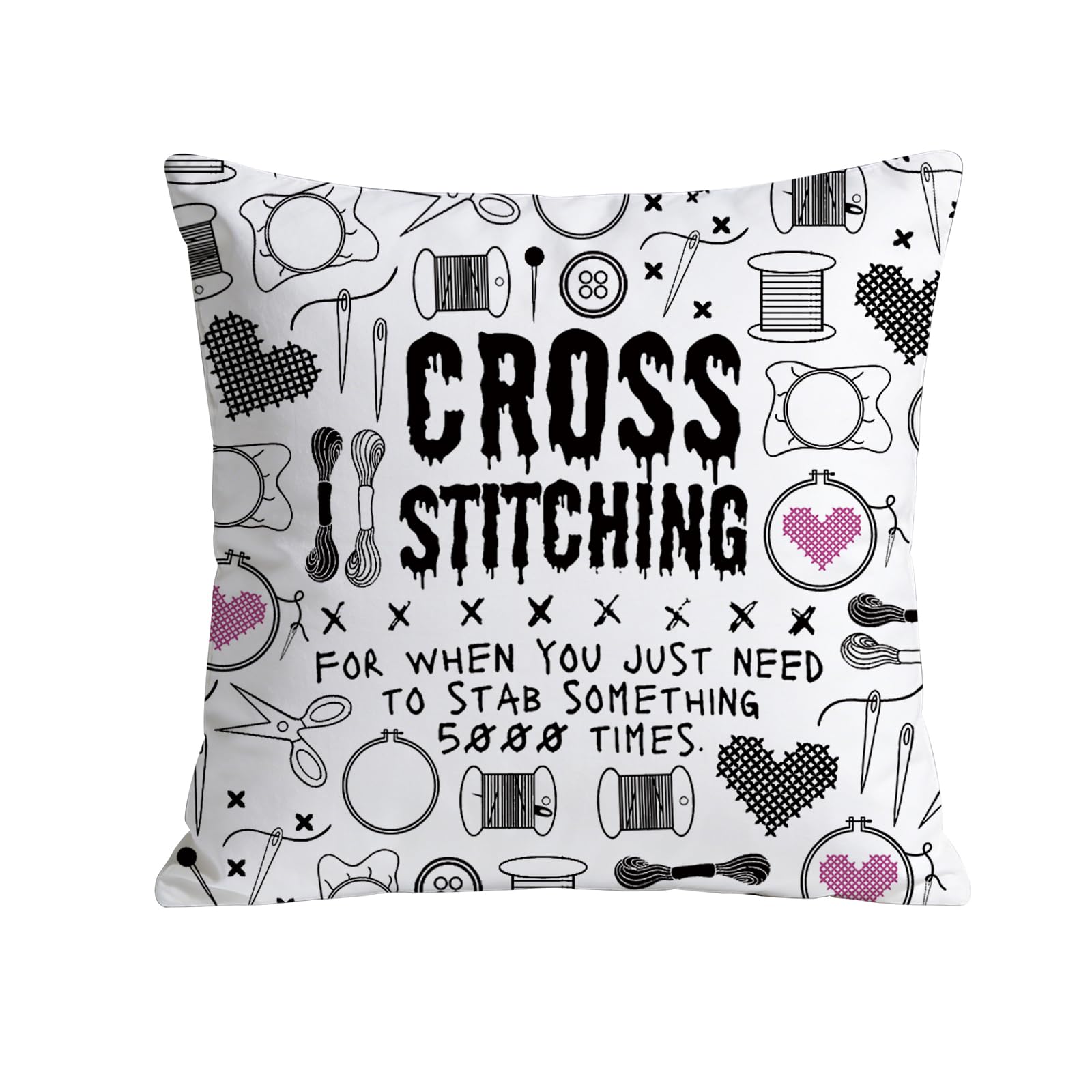 Funda de almohada de punto de cruz, el regalo ideal para aficionados al bordado