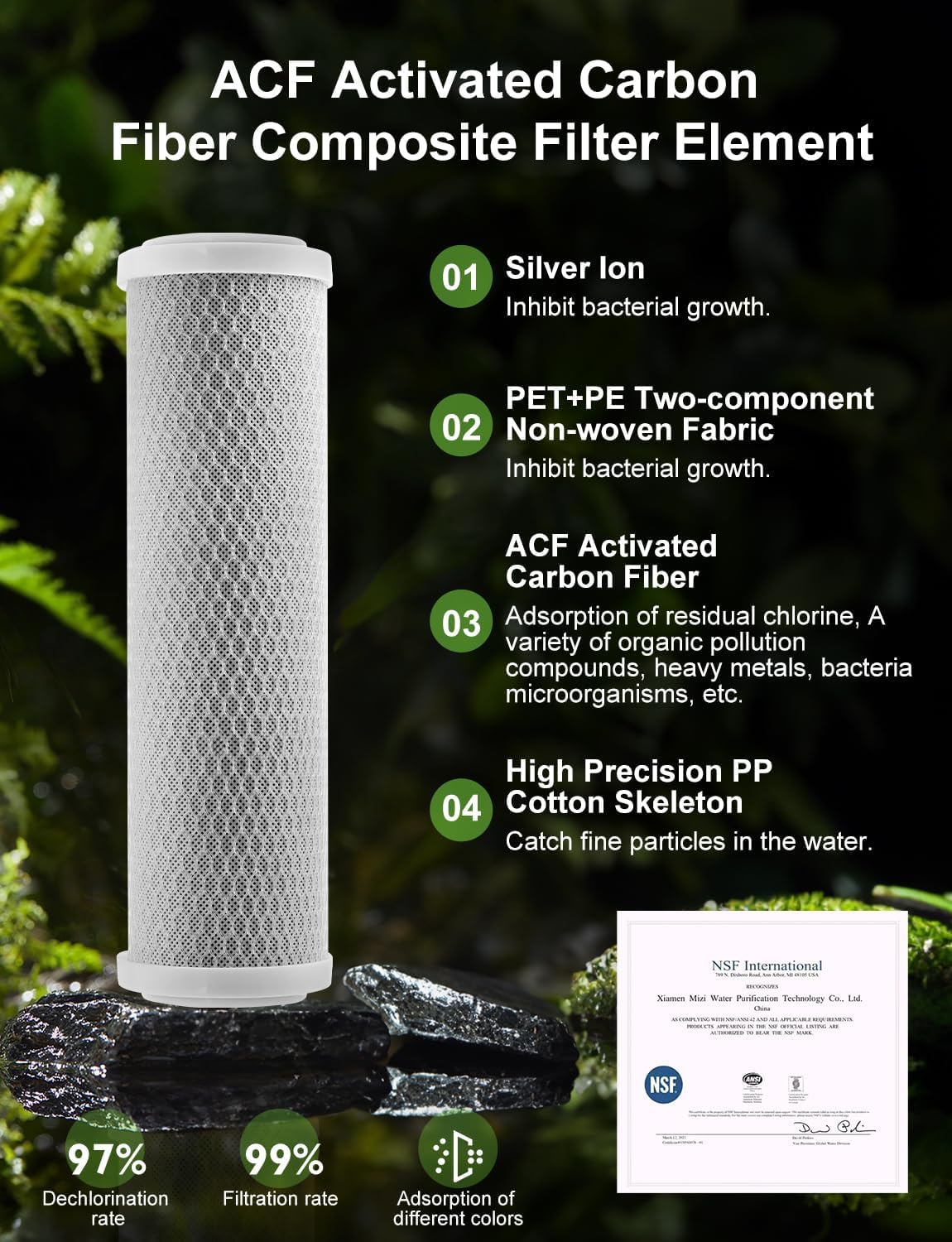 Filtersonic - Alcachofa de ducha 3 en 1, alta presión con filtro, antical, esponja que aumenta la presión para eliminar agua dura y metales pesados