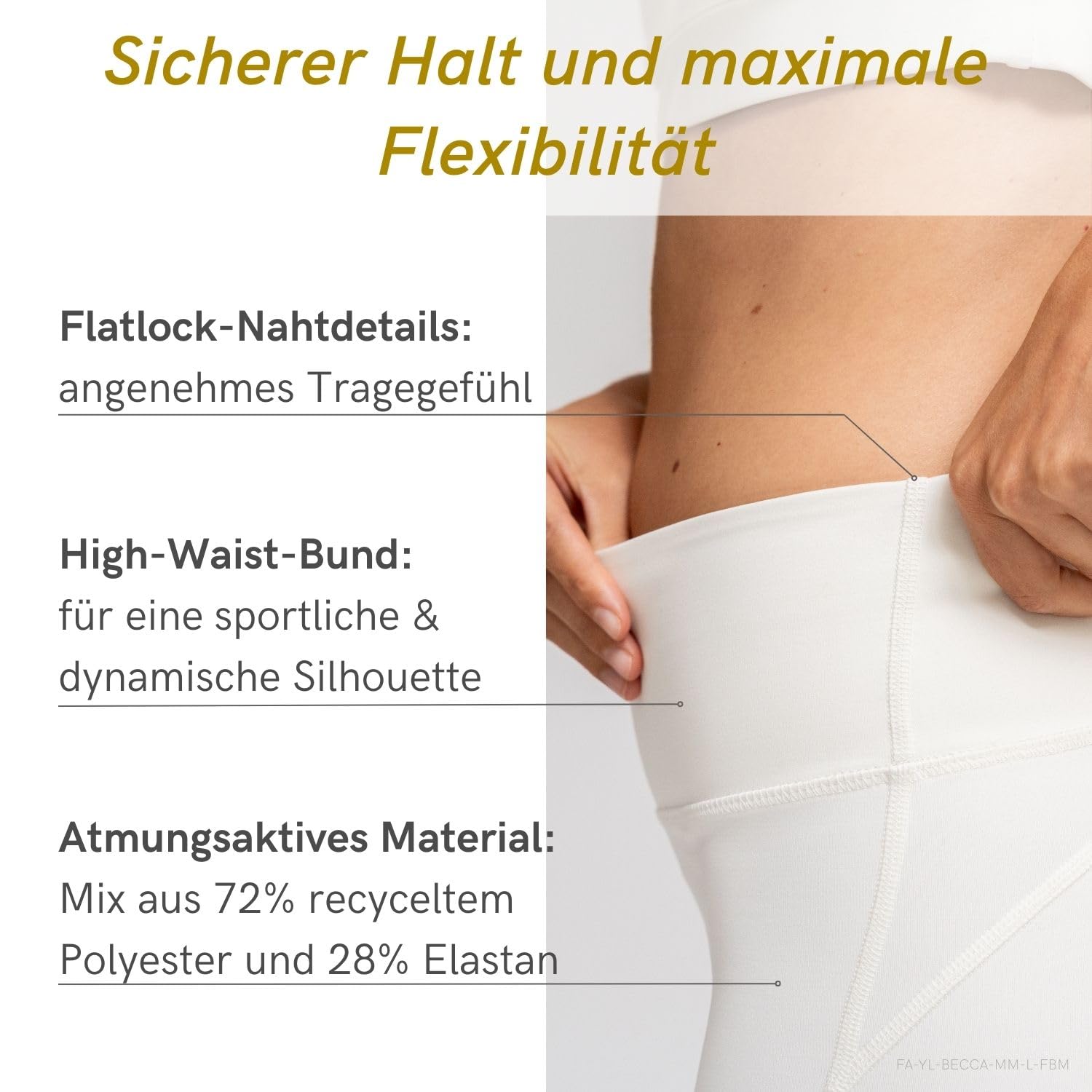 Lotuscrafts® Yoga Leggings Damen High Waist – Sportleggings Damen Lang für Yoga, Pilates & Fitness, atmungsaktive Sport Tights mit hohem Bund