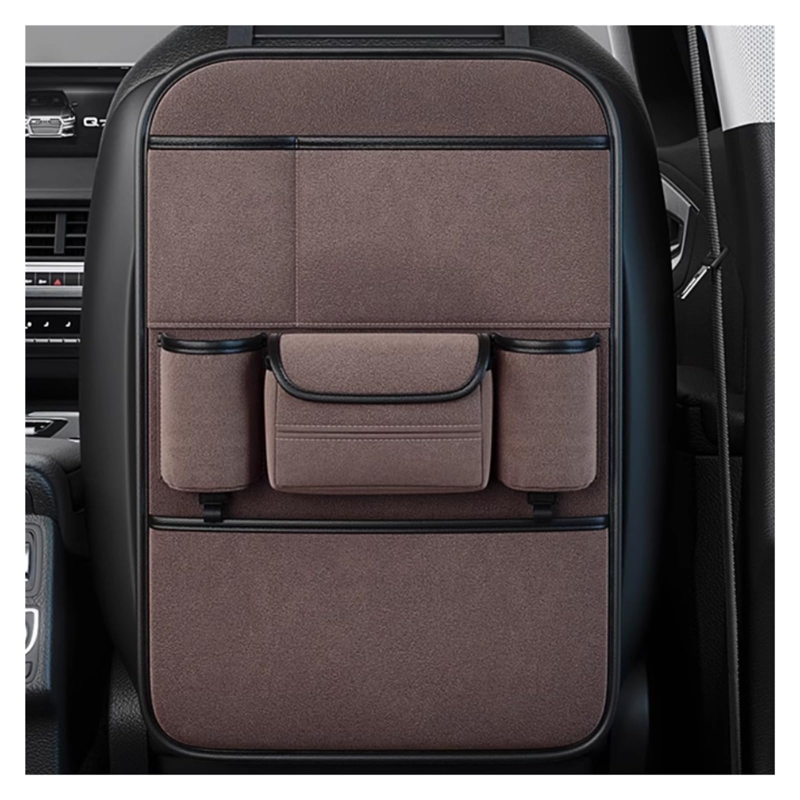 XINYUNFEI Car Seat Organiser for Toyota Izoa Vios Prius Reiz, Car Organiser Back Seat For Kids, Car Accessories With 11 Inch Car Ipad Holder Back Seat for Travel(Brown,One)
