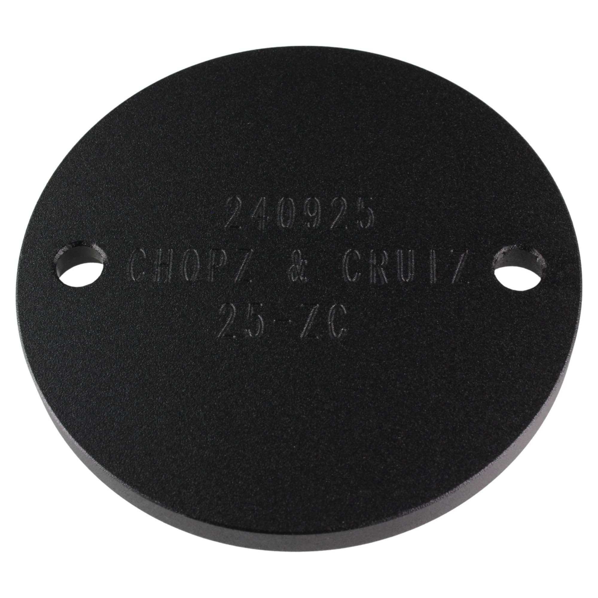 Motordeckel Zündungsdeckel Point-/Timer-Cover passend für HARLEY-DAVIDSON Softail ab Bj. 2018 & Touring ab 2017, Alu schwarz mit Lasergravur Skull-Party 01