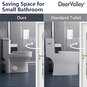 DeerValley Compact One Piece Toilet, 12'' Rough-in Small