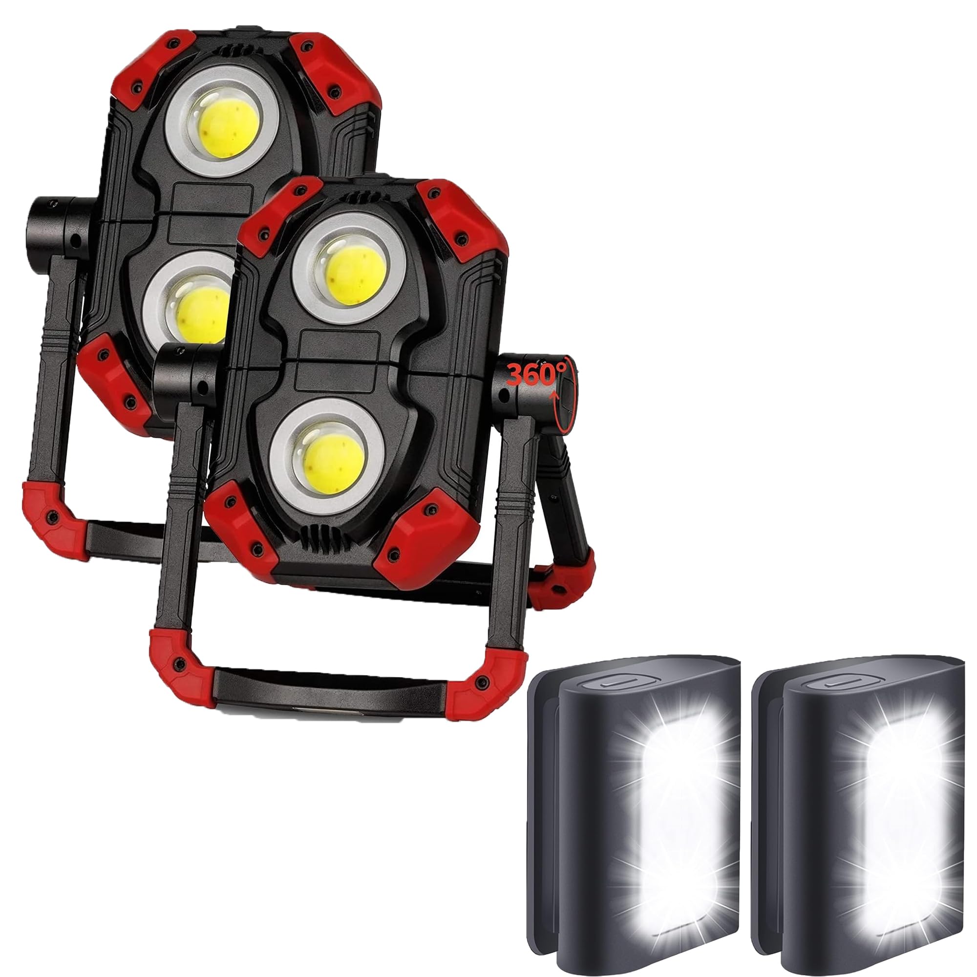 YzoniRunning Lights 2Pack, Safety Light with Strong Magnetic Clip for Runners, Small Lightweight Running Light USB Charging Cable for Night Running, Walking, Camping, Hiking, Outdoor Adventure