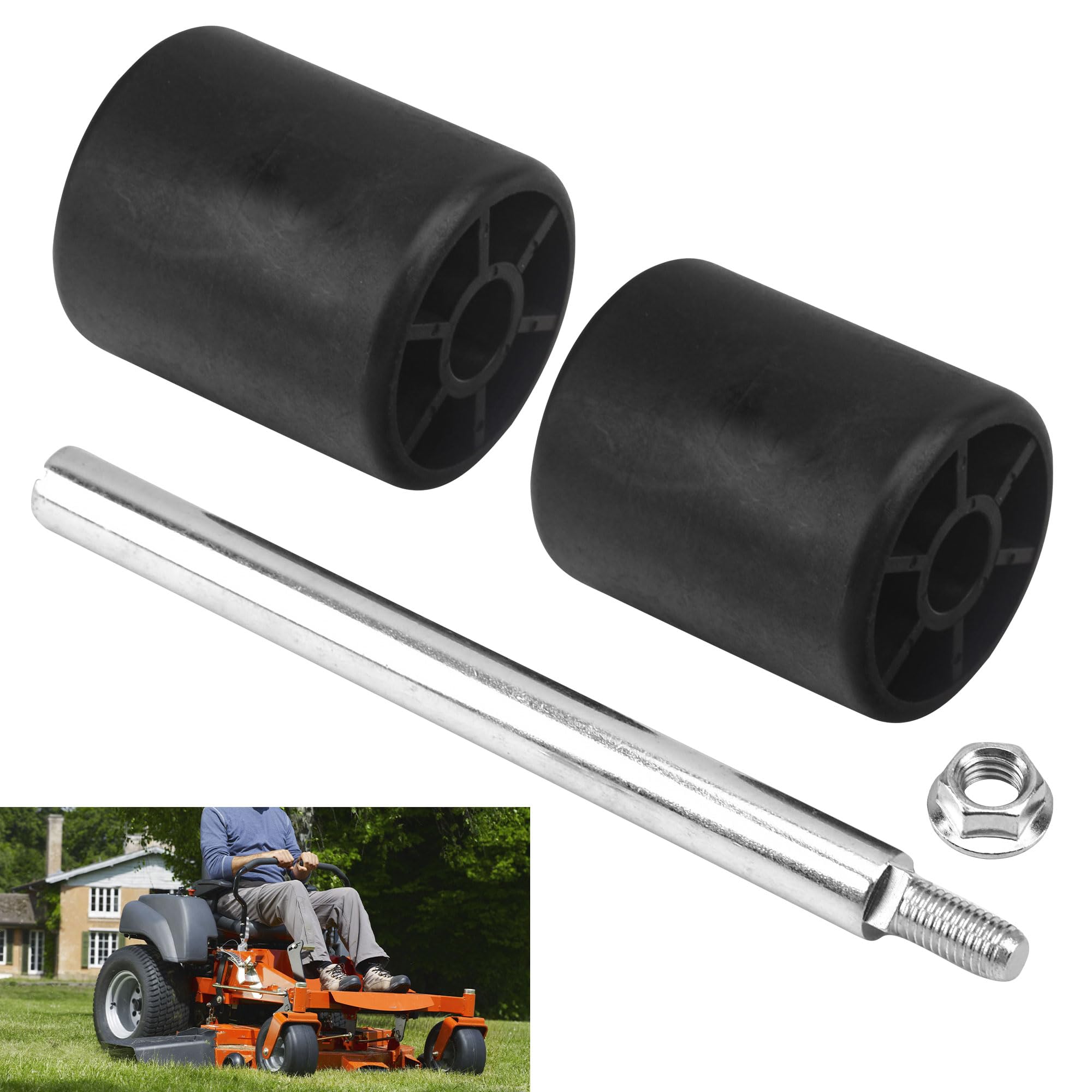 M158262 Deck Roller w/Rod for Joh-n Deere Z425 Z435 Z445 Z465 Zero