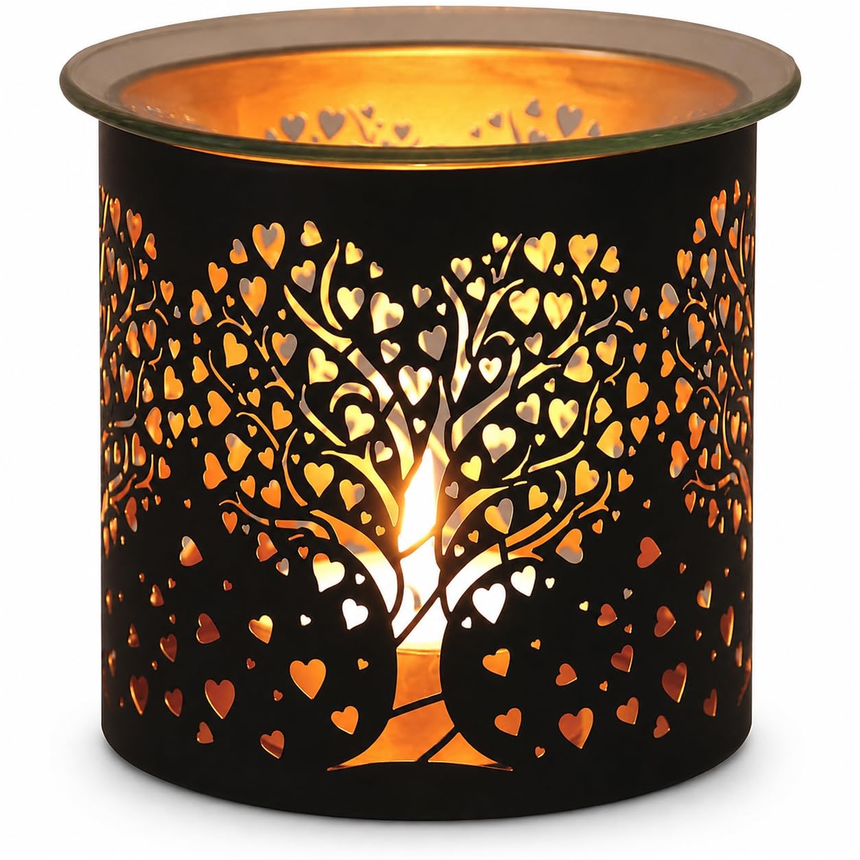 Aroma Accessories Black/Gold Aroma & Heart Tree Jar Sleeve & Wax Melt Warmer