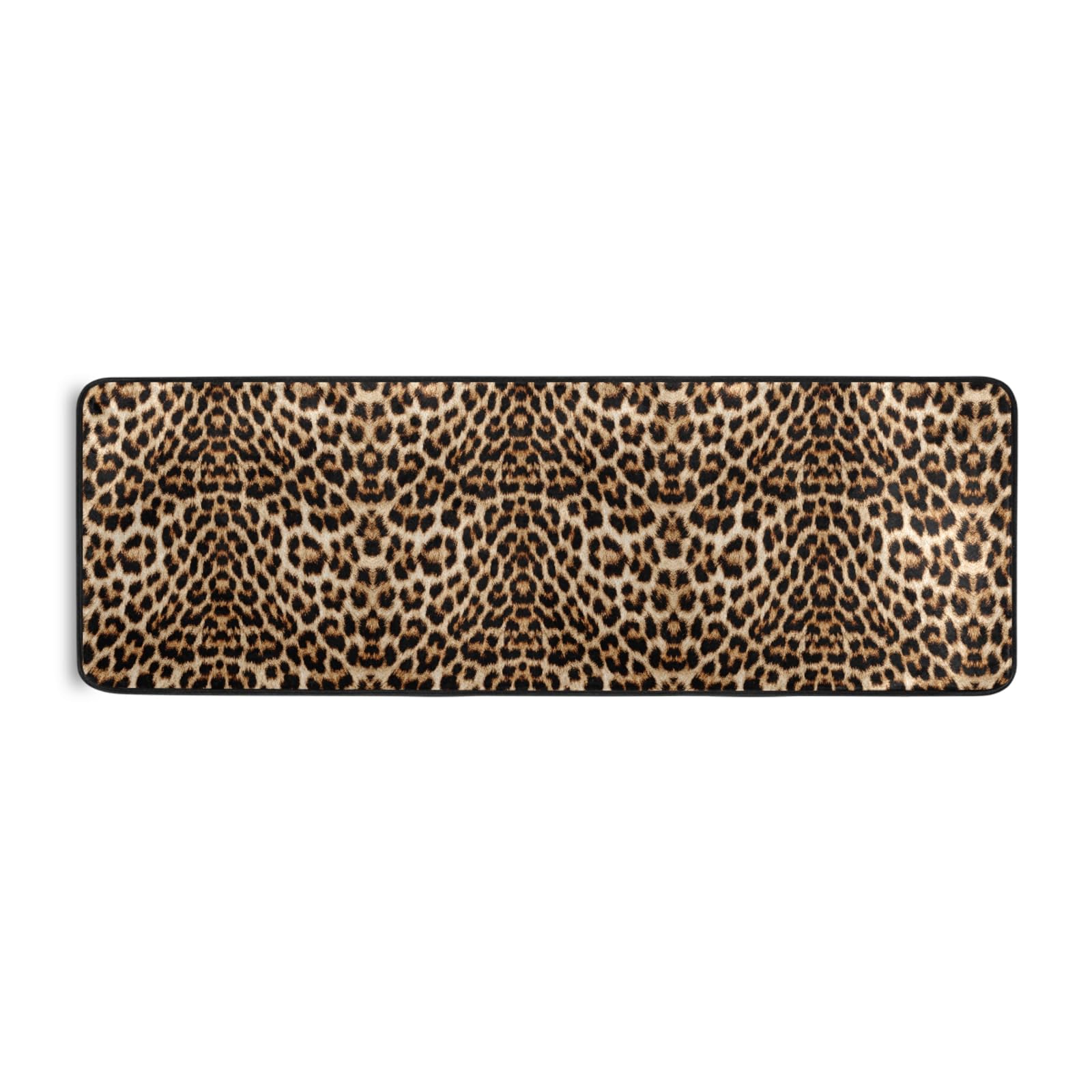 OREZI Leopard Print Cheetah Pattern Runner Rug Non Slip Hallway Entry Carpet Kitchen Rug for Home Dining Living Room Bedroom 72" X 24",Machine