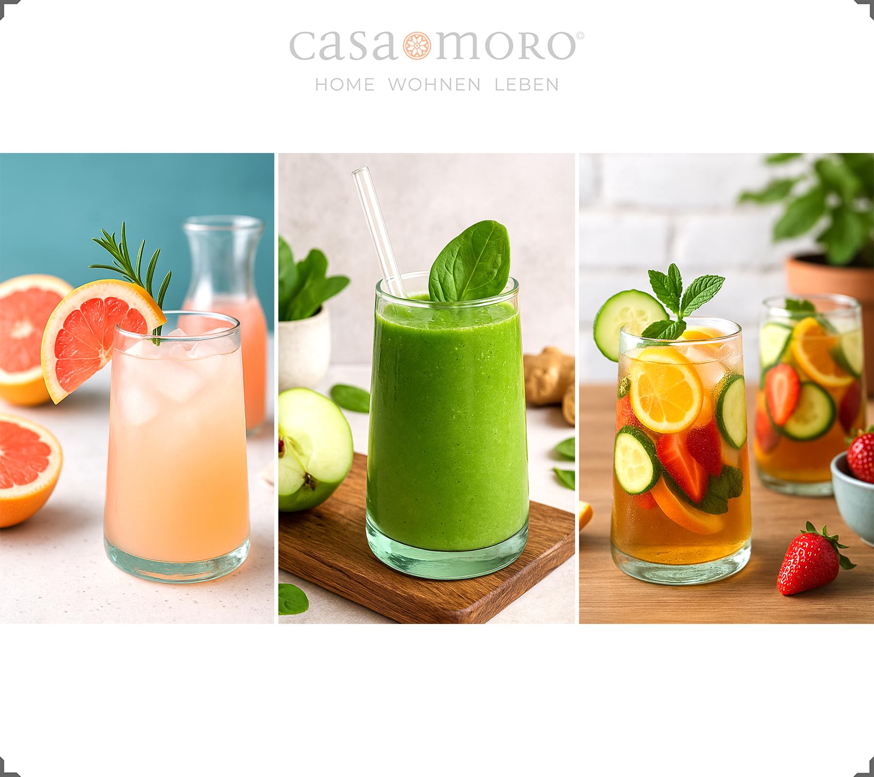 Casa Moro Kieliszki do koktajli, szklanek do longdrinków – do kawy mrożonej latte macchiato zestaw szklanek do koktajli i deserów | zestaw