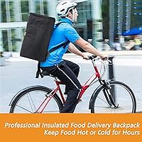 Vista 7 de Trail maker Mochila aislada para entrega de alimentos con portavasos para bebidas, bolsillo, reflectores para comestibles, Dashers Insulated, Food