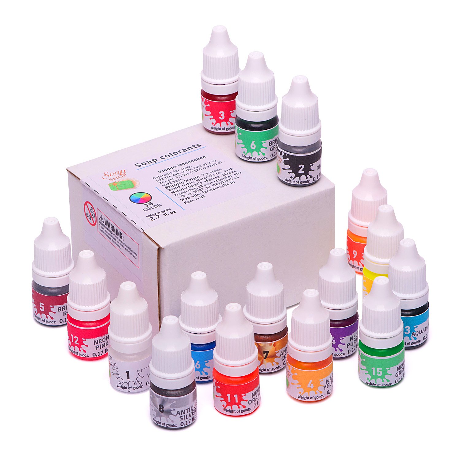 Liquid Soap Coloring Dye for Soap Making Bath Bomb Colorants Slime