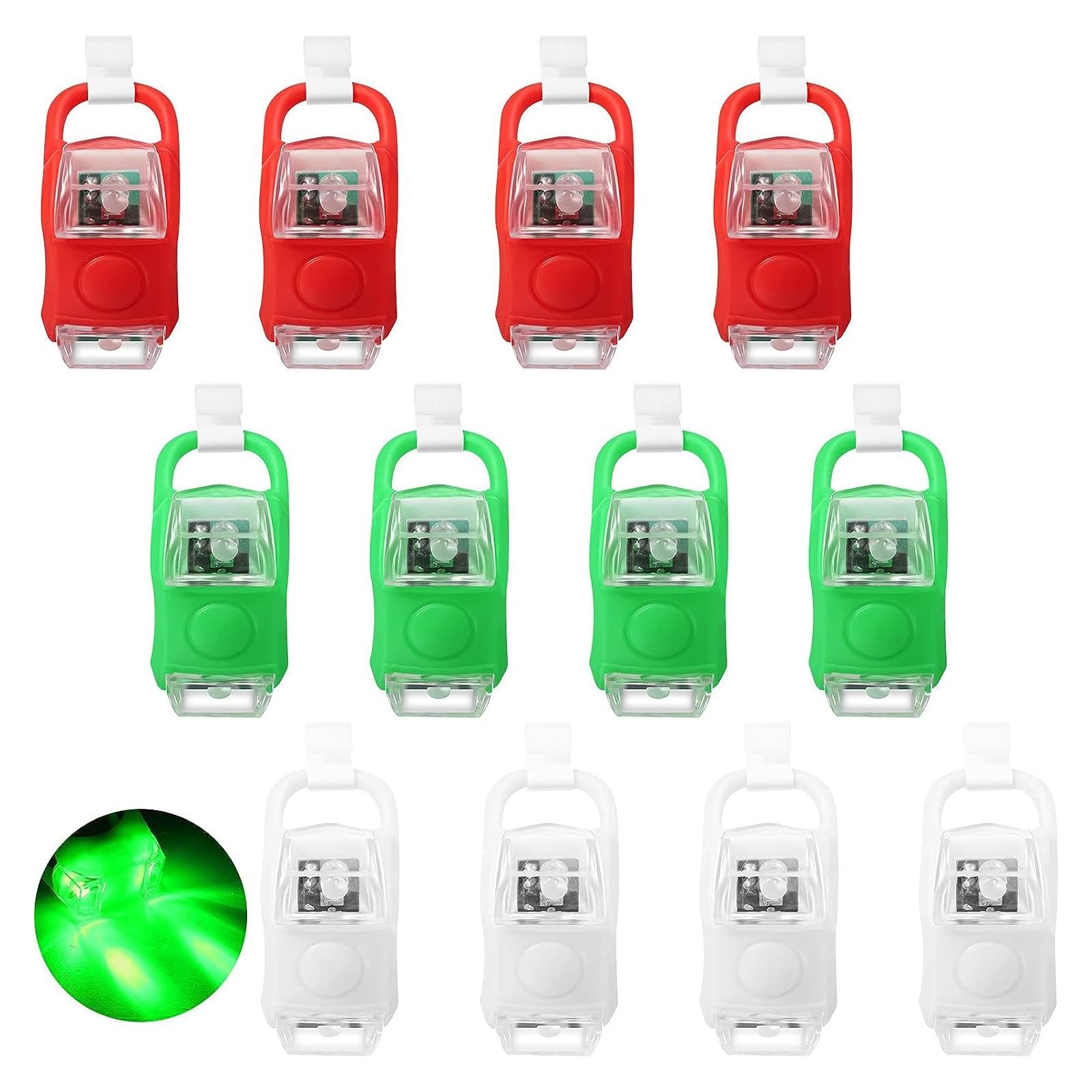 THE WHITE SHOPBattery Operated Kayak Navigation Lights, Marine LED Boat Lights for Pontoon, Bass, Jon, Dinghy, Yacht, Jet Ski - Bow and Stern (Color: 6)