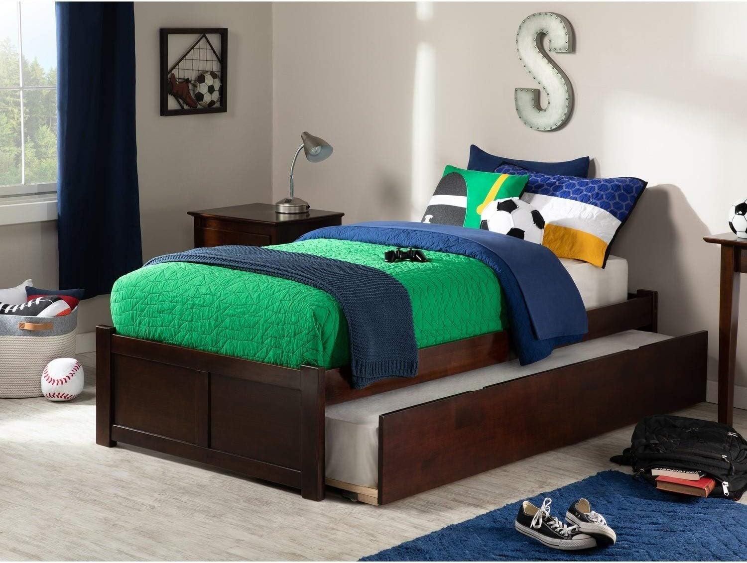 Atlantic Furniture Concord Twin Platform Bed with Flat