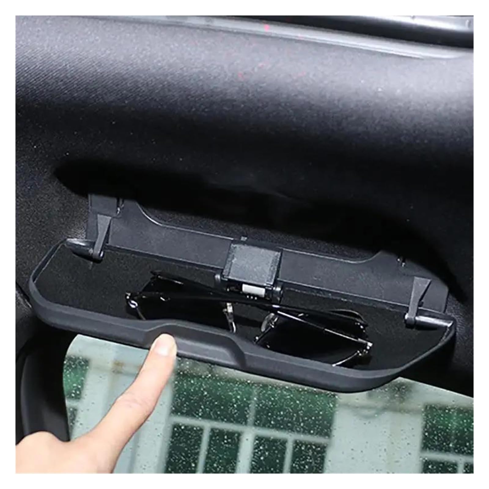Brillenhalter Auto Visier FÜR Cayenne 2005-2020 Linkslenker Innen Brillenetui Sonnenbrillenhalter Aufbewahrungsbox Sonnenbrillenhalter(1)