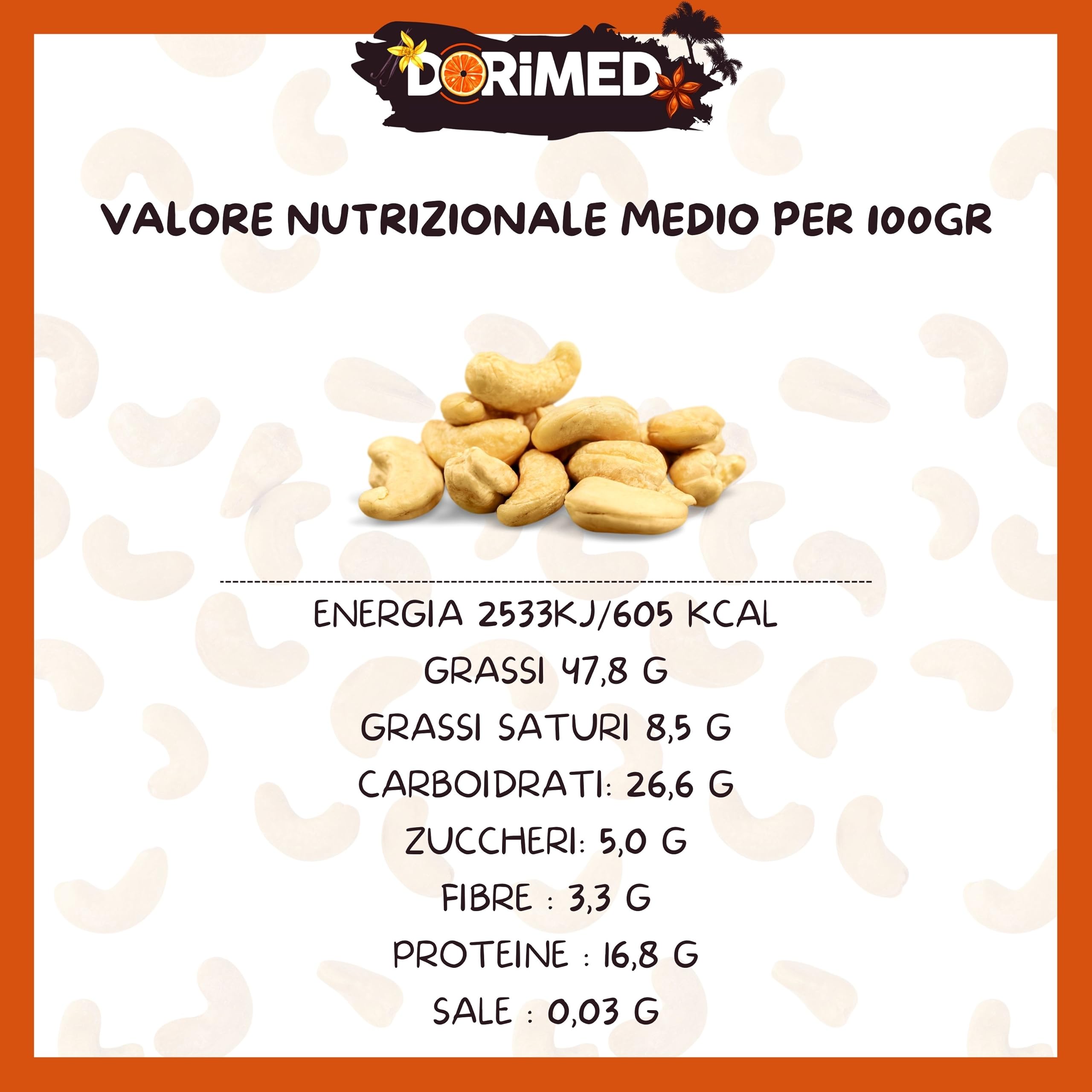Anacardi 1 Kg I Anacardi Al Naturale Tostati Non Salati I Anacardi Sgusciati 1 Kg I Frutta Secca Di Prima Scelta, Croccante, Senza Sale, Tostate, Sgusciate E Pelate I Sacchetto Richiudibile I Dorimed