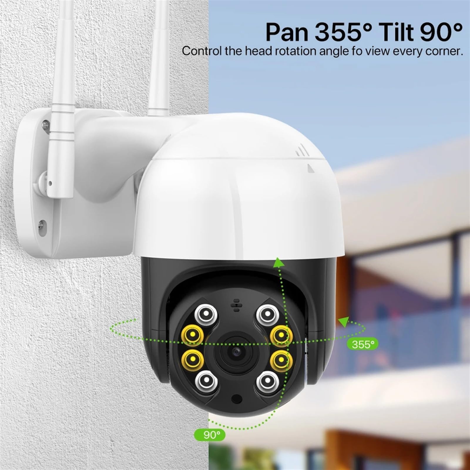 Kamera bezpieczeństwa, Kamera IP 4K 8MP 5MP H.265 bezprzewodowa zewnętrzna kamera PTZ AI śledzenie 3MP kamera bezpieczeństwa HD 1080P nadzór CCTV P2P(5MP Add 32G Card)