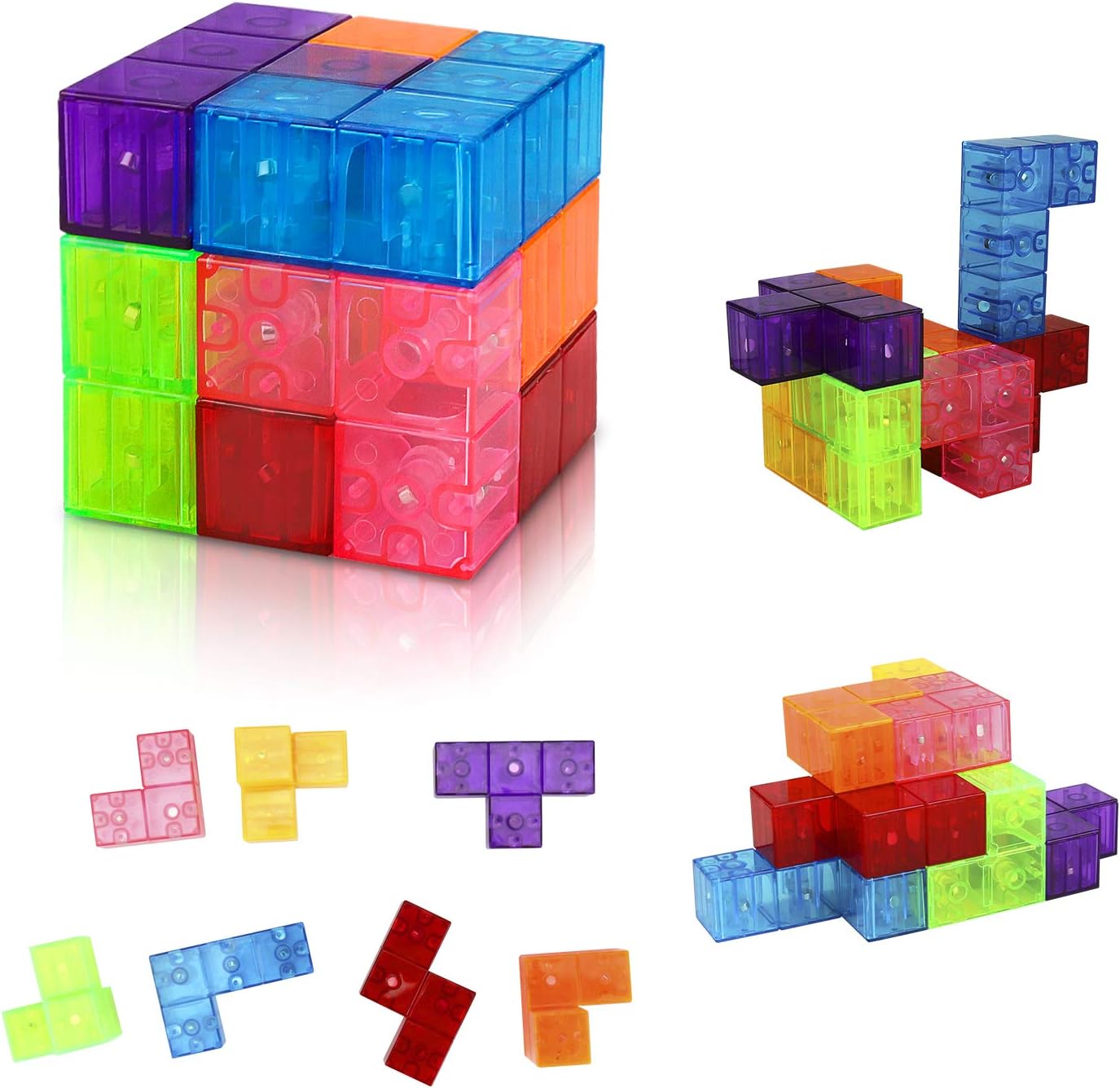 Welltop Magnetic Toys Magic Cubes Magnet Blocks for Kids Magnetic Building Blocks Bricks Toy for Adults, Stress Relief, Educational Puzzles