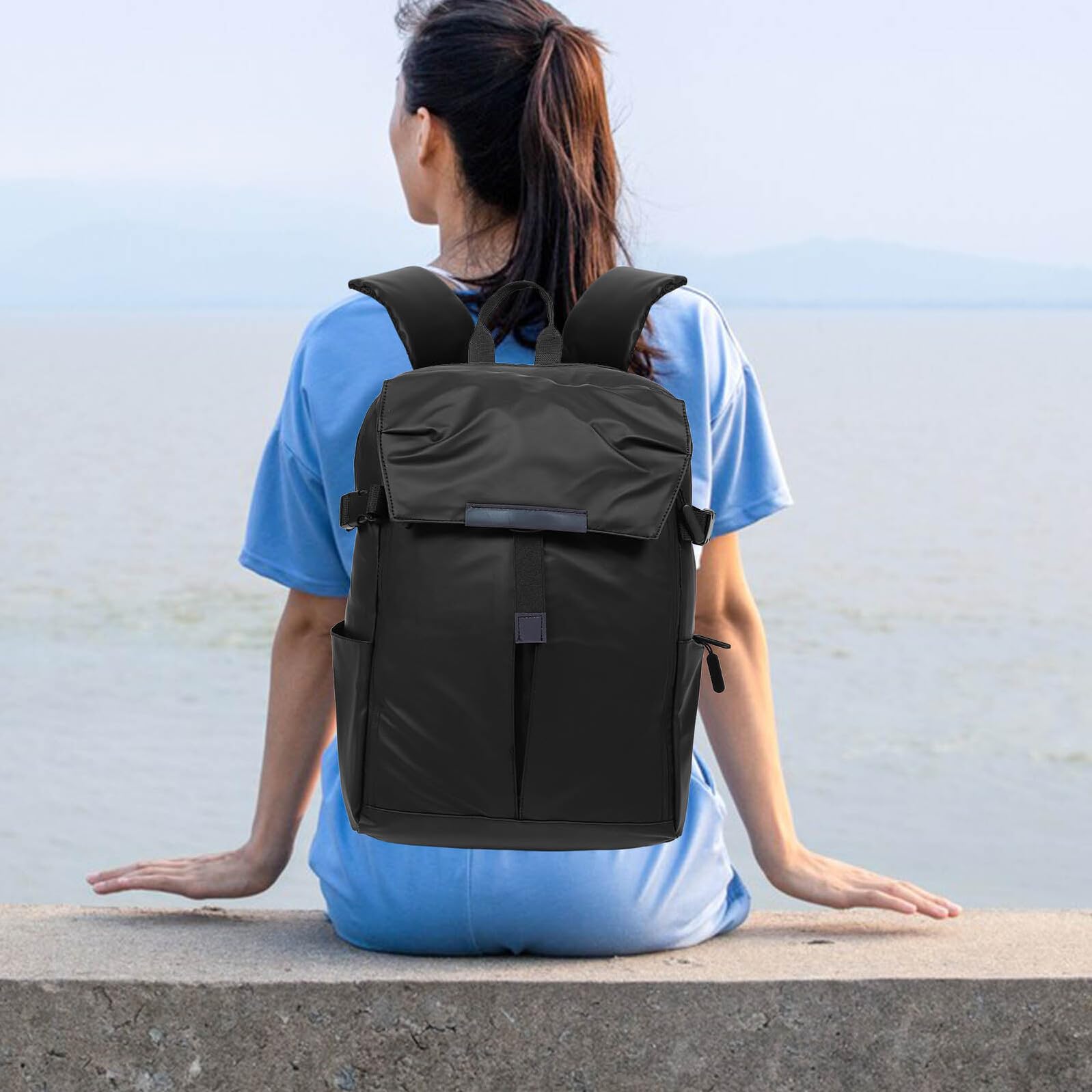 SOIMISS Zaino Moto Uomo capacità Elevata Resistente per Ciclismo e Escursioni Outdoor