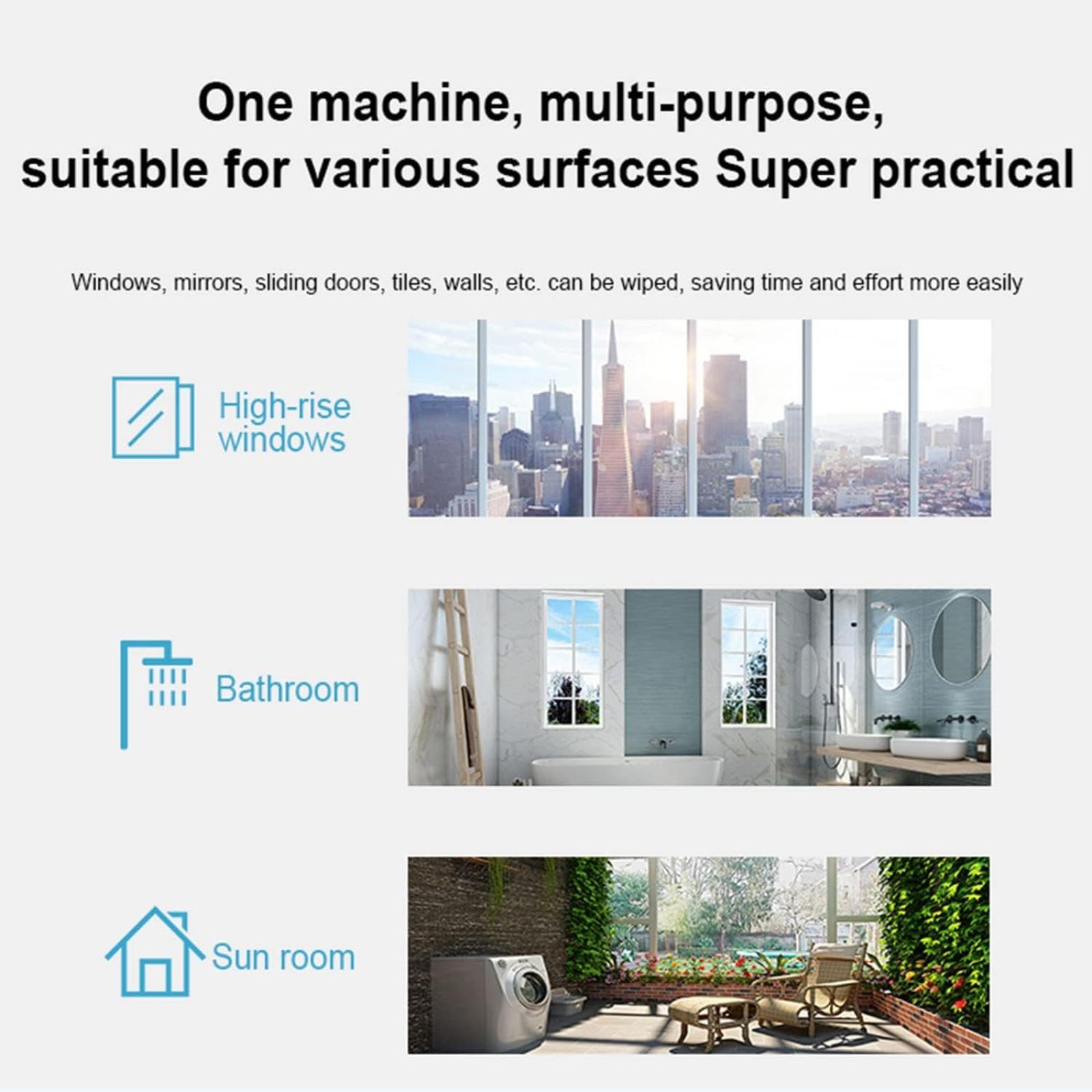 Robot limpiador de ventanas, aspiradora inteligente con spray de agua automático, robot de limpieza de vidrio con control remoto