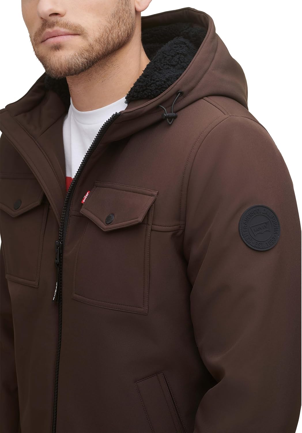 Levi's Men's Soft Shell Two Pocket Hooded Trucker Jacket - Image 4