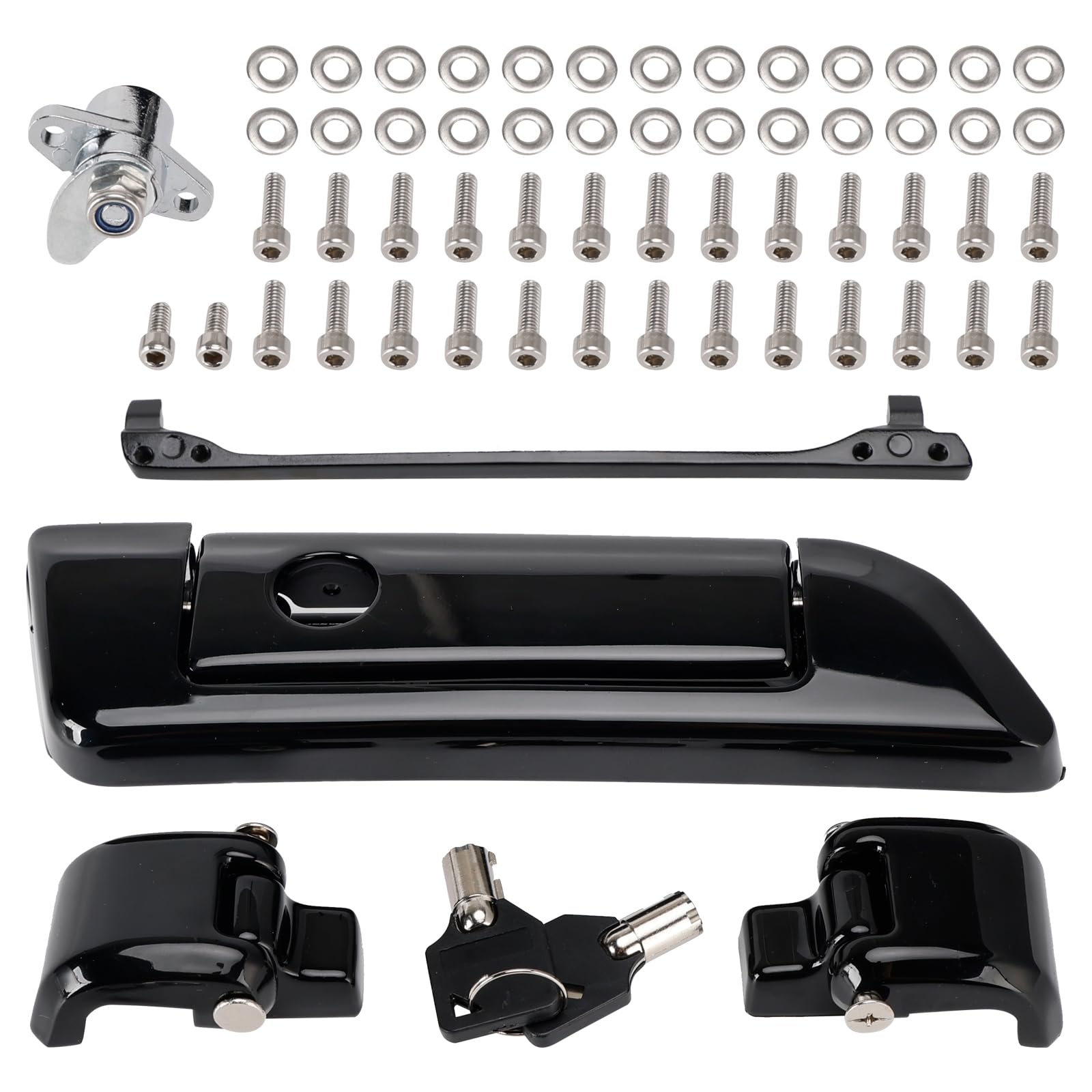 MAD HORNETS Black Hinges and Latch Kit for Touring Razor Chopped King Tour Pack 2014-2023