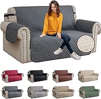 Vista 17 de XINEAGE Funda para Sillón Reclinable Resistente al Agua, Fundas Antideslizantes para Silla Reclinable para Silla Reclinable con Bolsillos, Fundas