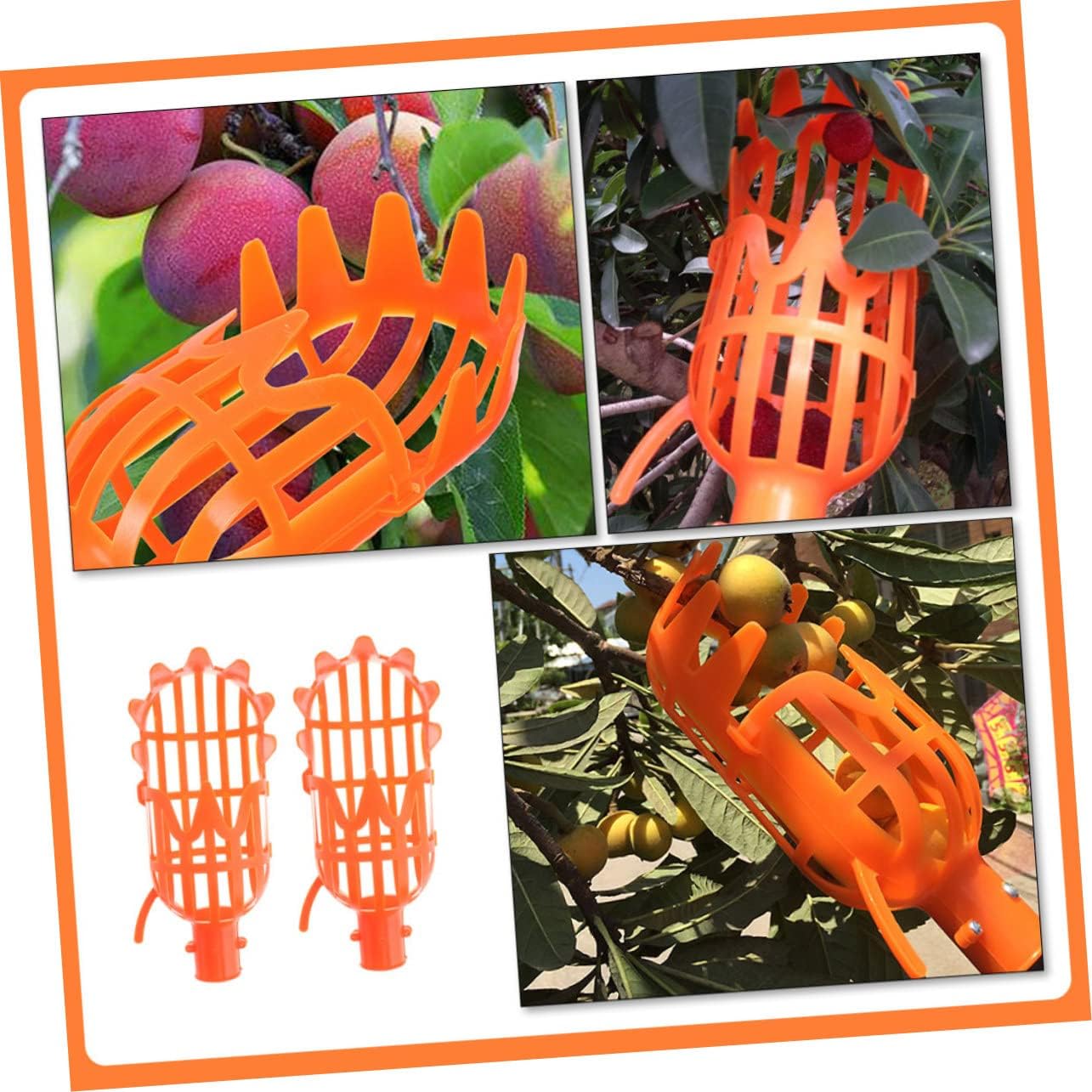 Yardwe 10pcs Fruit Picker Baskets for Garden Compact Fruit Harvesters for Easy of Bayberries Peaches and More Convenient Tool