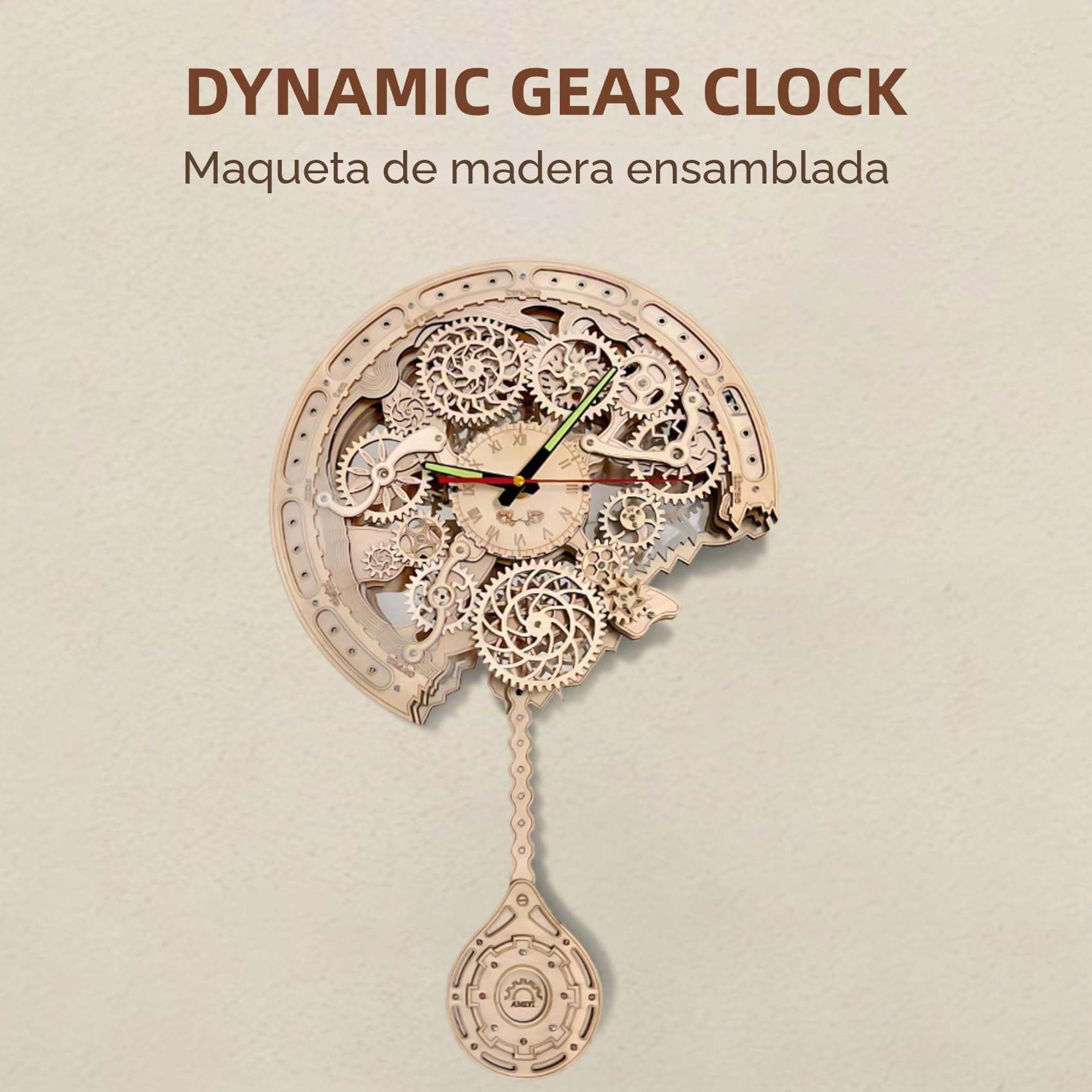 Puzzle de madera 3D mágico, rompecabezas de madera para adultos, juego de maquetas mecánicas de madera, rompecabezas de madera 3D, regalo para niños y adultos (reloj)