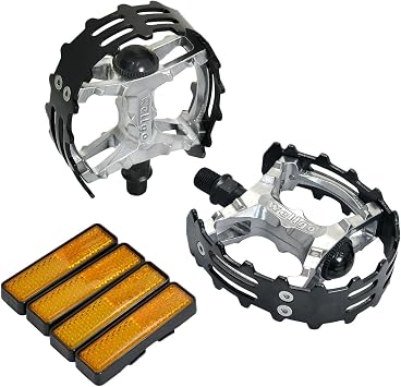 Wellgo Old School BMX MTB XC-II Bear Trap 1/2" Bicycle Pedals, Black, WE2971