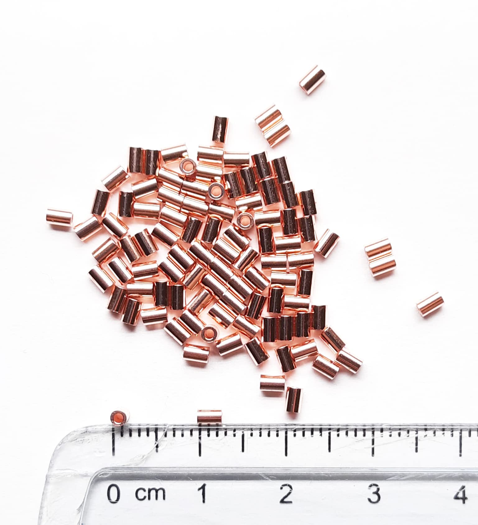 Lot De 100 Intercalaires Ou Perles à écraser En Cuivre - Diamètre 3mm, Marque Preciosa, Fabriqué En France
