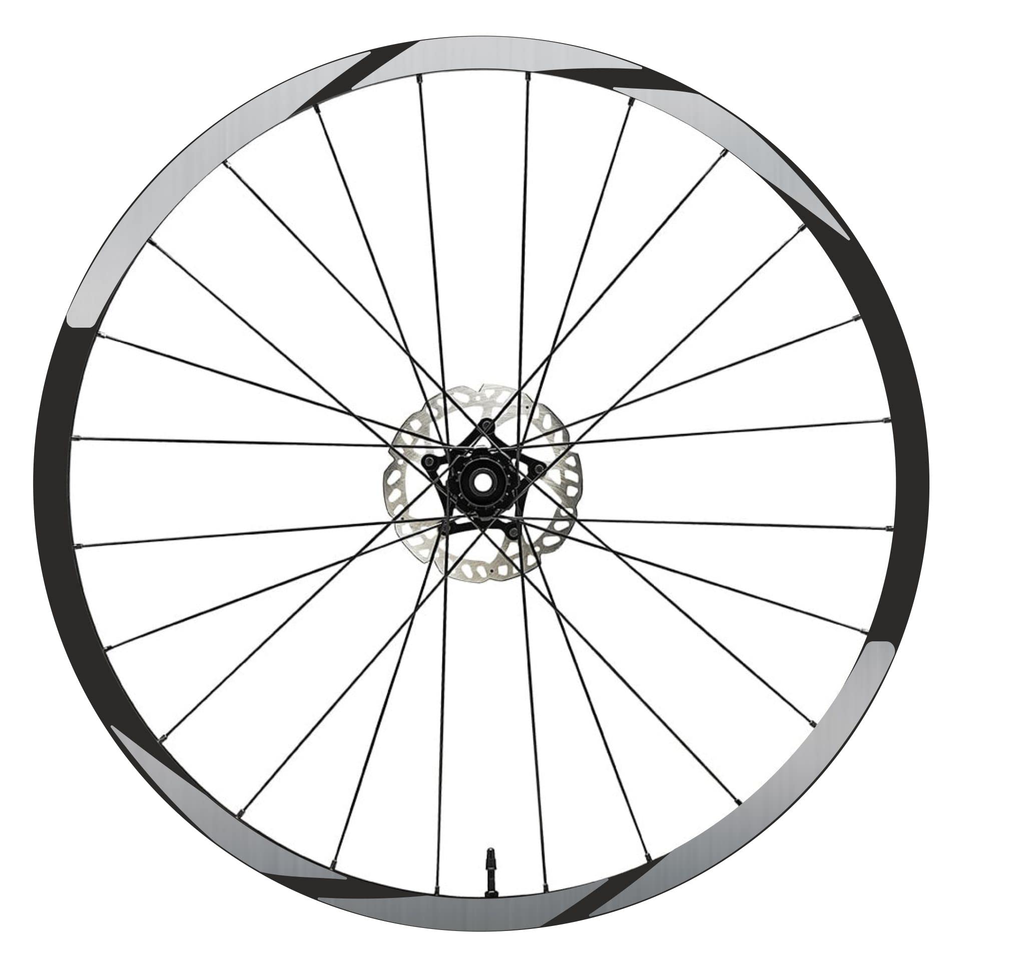 Adesivi Per Cerchi Bici 28-29'' Argento - Set 16 Pezzi Vinile, Decorazione MTB, Facili Da Applicare - Foto 2
