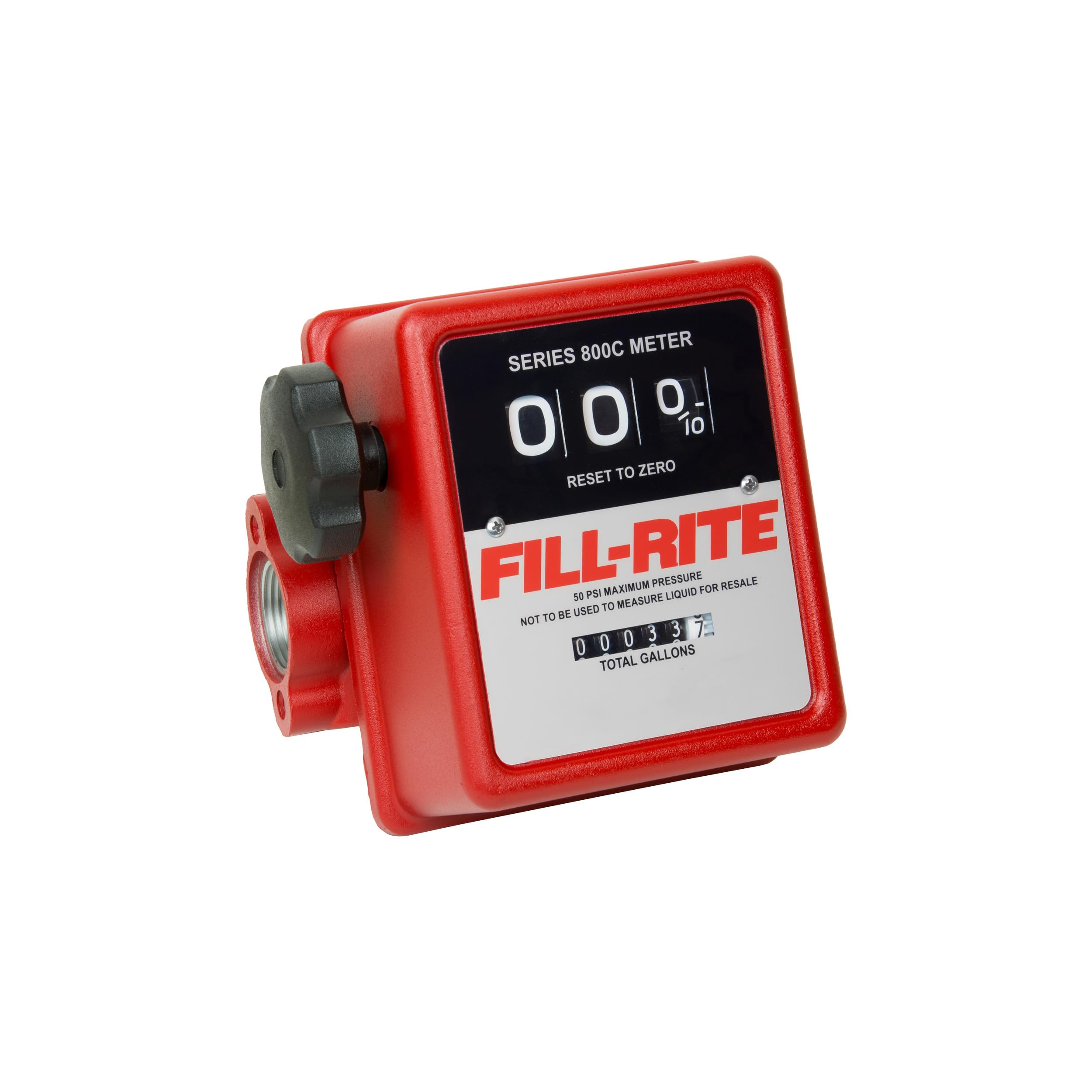 807C1 1" 5-20 GPM 3 Wheel Mechanical Meter, Aluminum, Fuel Transfer Gallon Meter