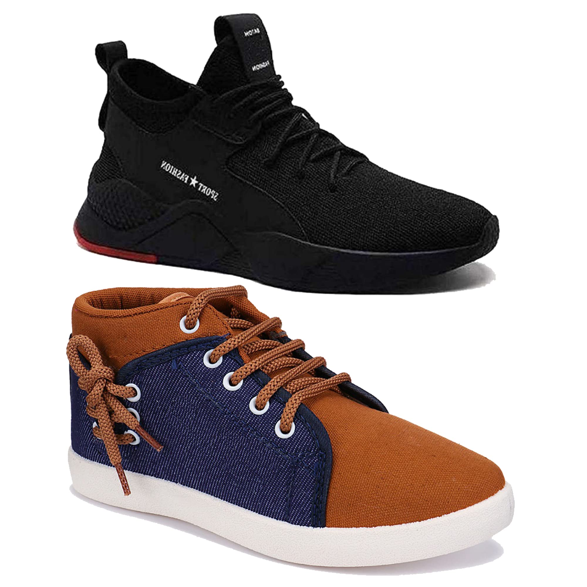 BERSACHE Sports Shoes for Kids|Latest Stylish Sports Shoes for Boys|Lace-Up Lightweight Multicolour Shoes for Running, Walking, Gym,Trekking and Hiking Shoes for Kids (Pack of 2) Combo(AL)-1658-3105 (B09ZPP83JX) Amazon Price History, Amazon Price Tracker