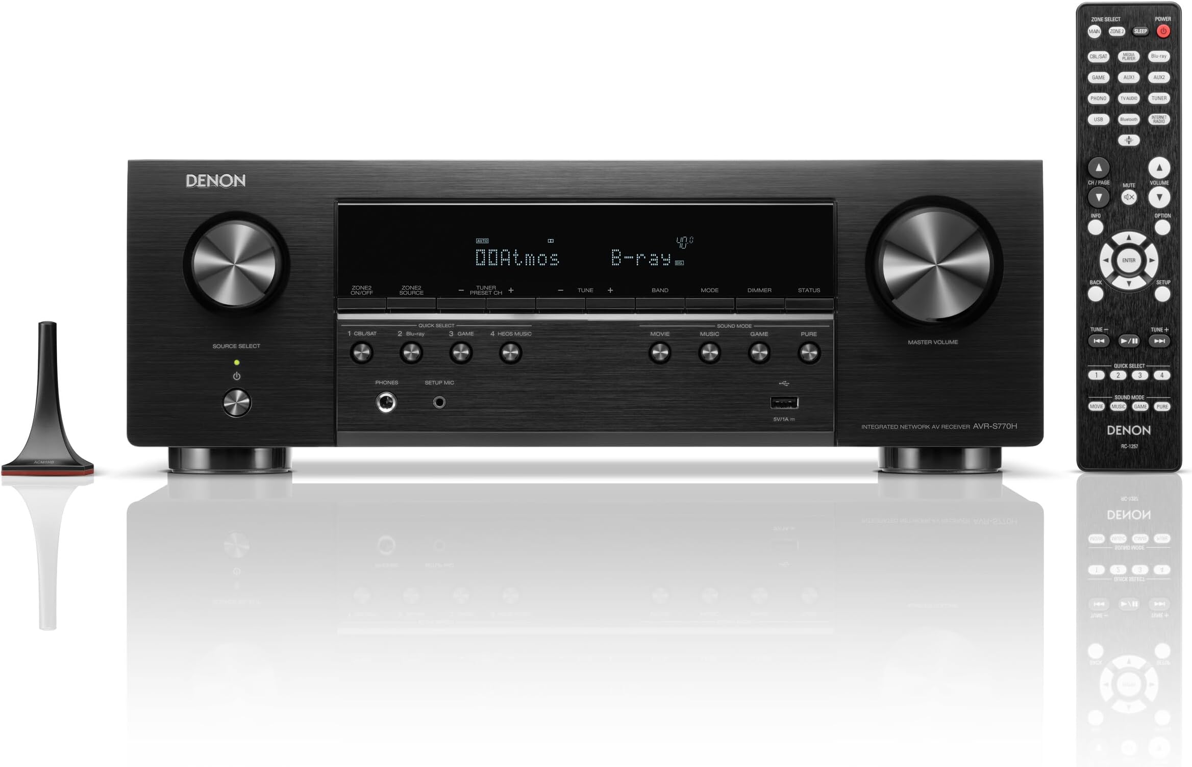 Denon AVRS770H 7.2 Ch Home Theater Receiver 8K UHD HDMI