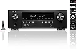 Denon Receptor de home theater AVR S770H 7,2 Ch (modelo 2023) receptor HDMI UHD 8K (75W x 7), transmissão sem fio via HEOS, Bluetooth e Wi-Fi integrado, Dolby TrueHD, DTS Neural: X e DTS: X Surround