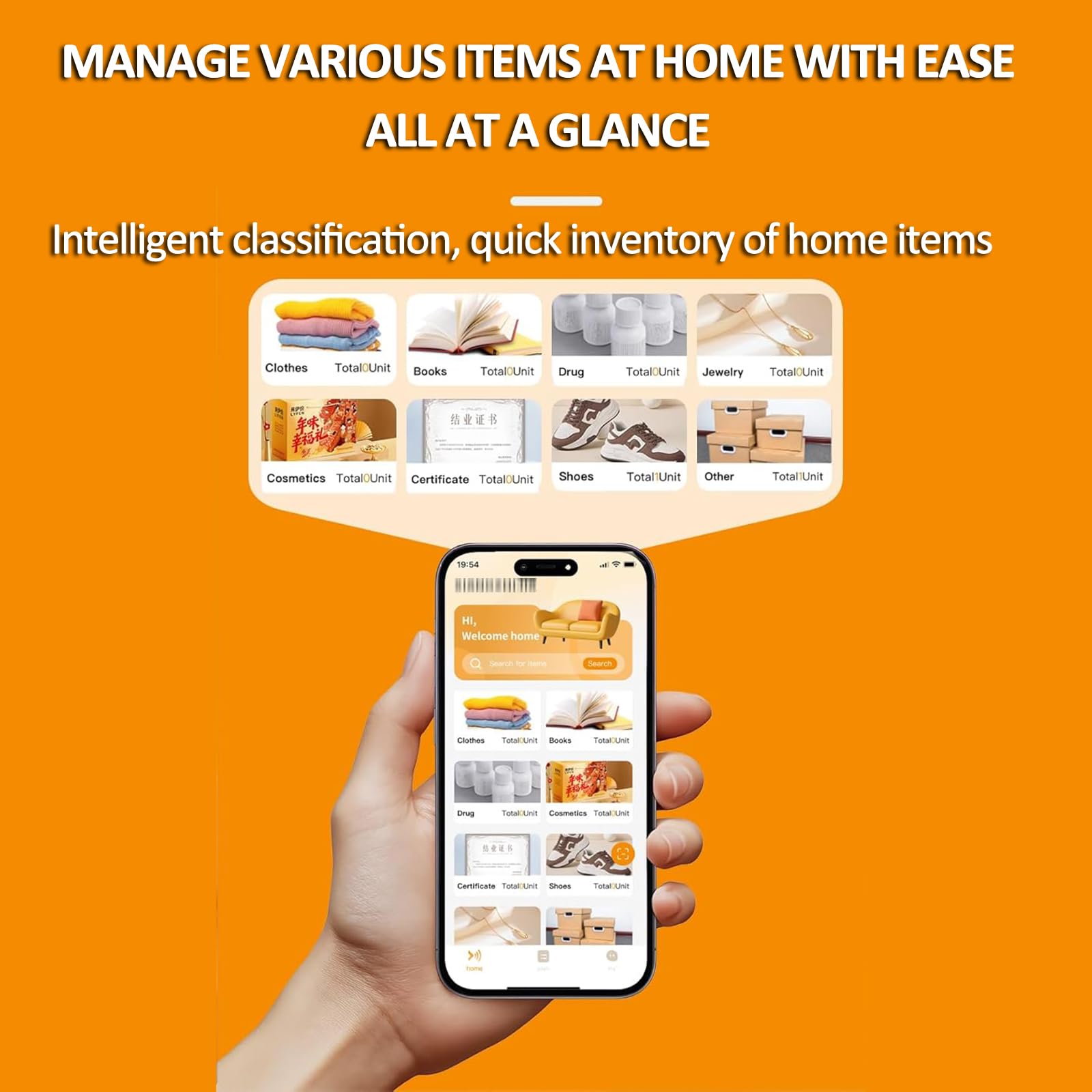 Localizzatore di Oggetti, Trova Oggetti Intelligente, Supporto Bluetooth 4.2, Wi-Fi, Avvisi Tramite Vibrazione, Voce E Radar, Condivisione Familiare, per Gestione delle Risorse Domestiche